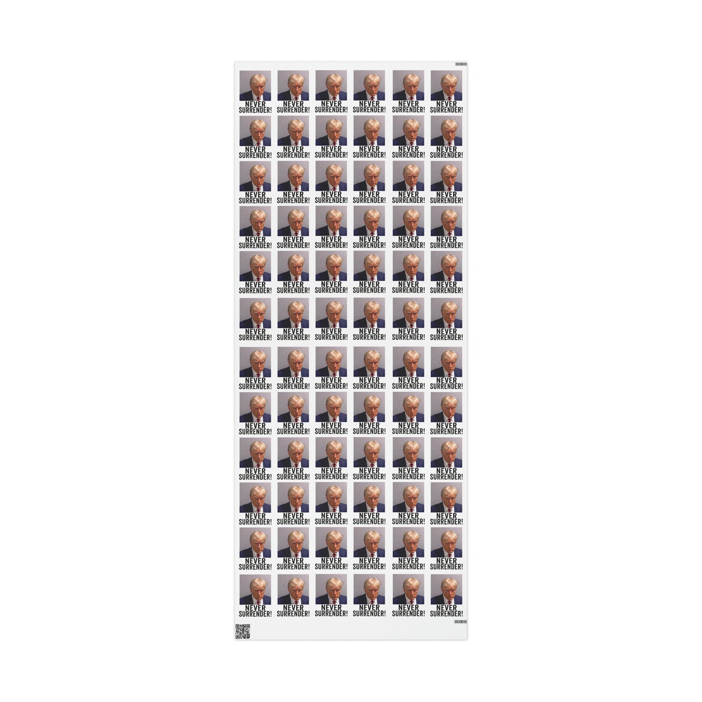 Trump Mugshot Gift Wrap Never Surrender Gift Wrap Trump 2024 Gift Wrap
