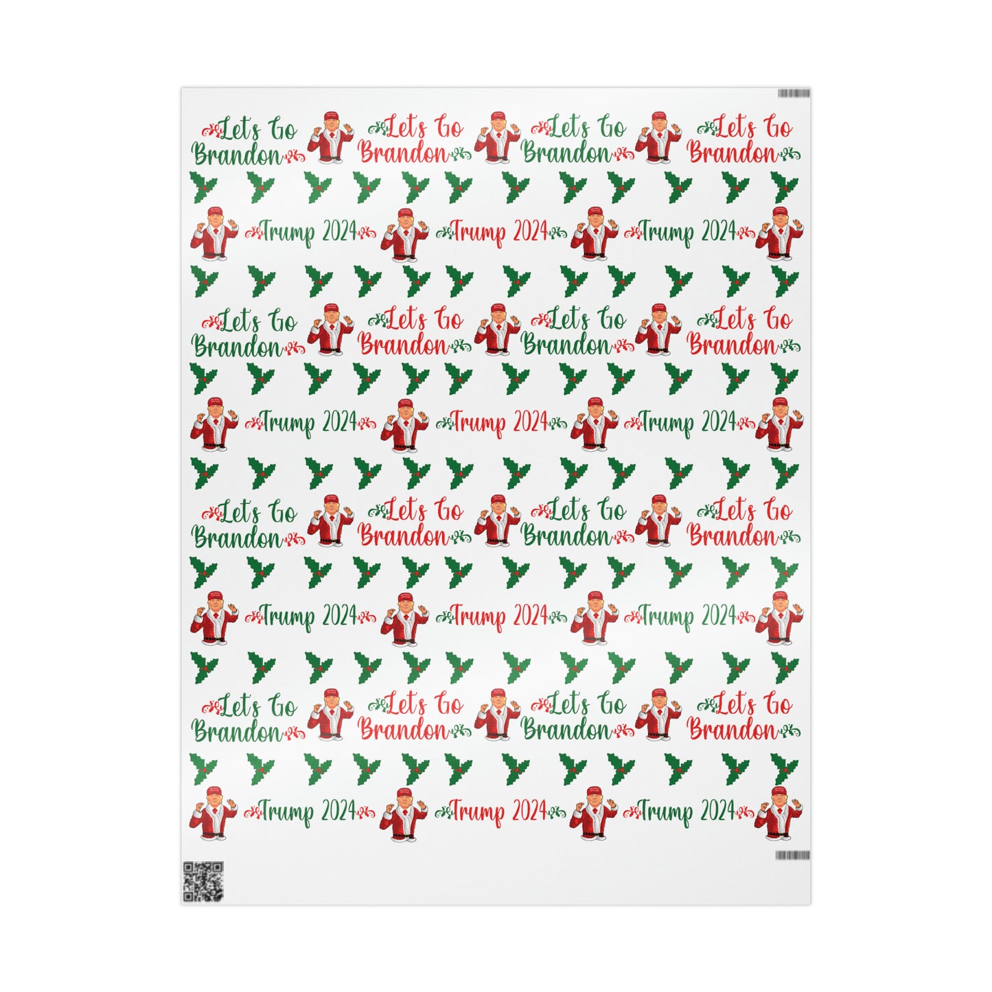Christmas Trump 2024 Let's Go Brandon Wrapping Paper for Gifts