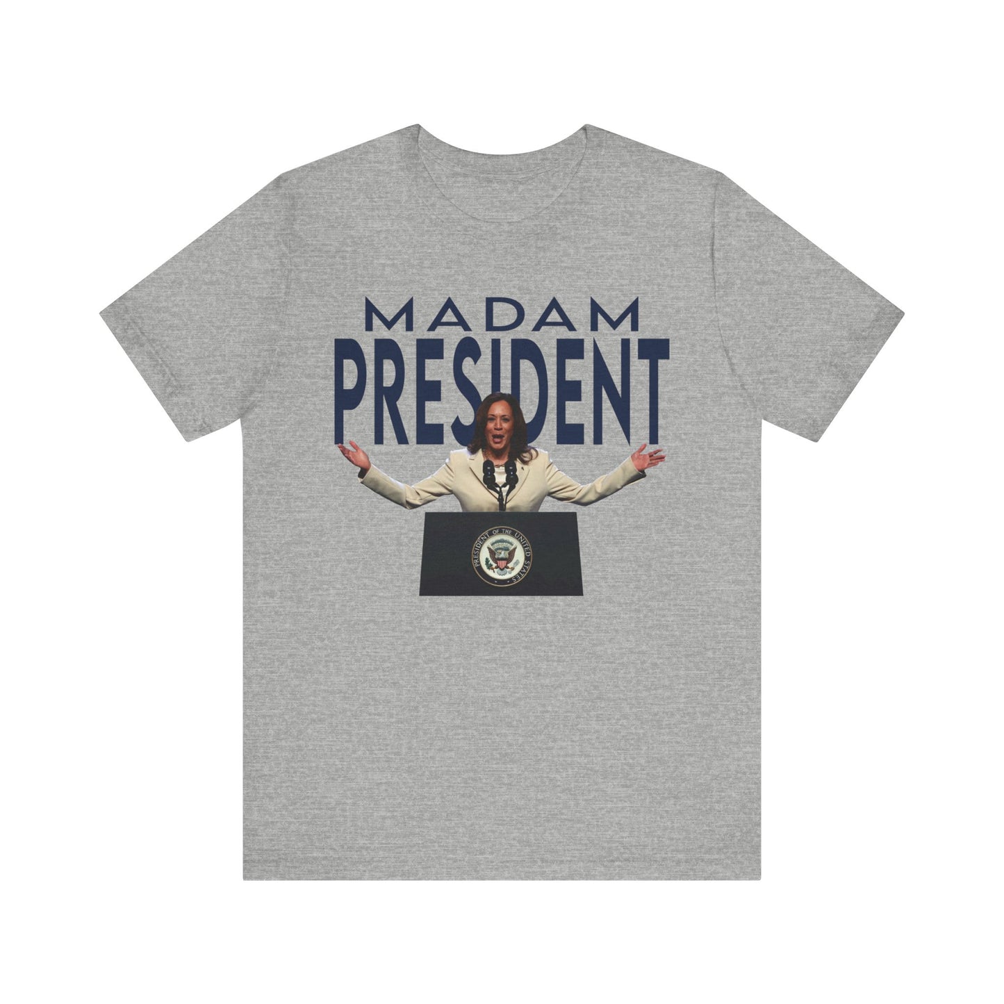 Madam President Kamala Harris, Bella Canvas 3001 Unisex T-Shirt, Kamala Shirt, Kamala DNC Shirt - Anti Trump, Democracy Shirt, Kamala Shirt