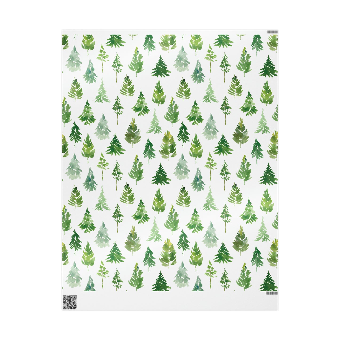Gorgeous Green Pastel Trees Christmas Gift Wrap - Christmas Trees Wrapping Paper