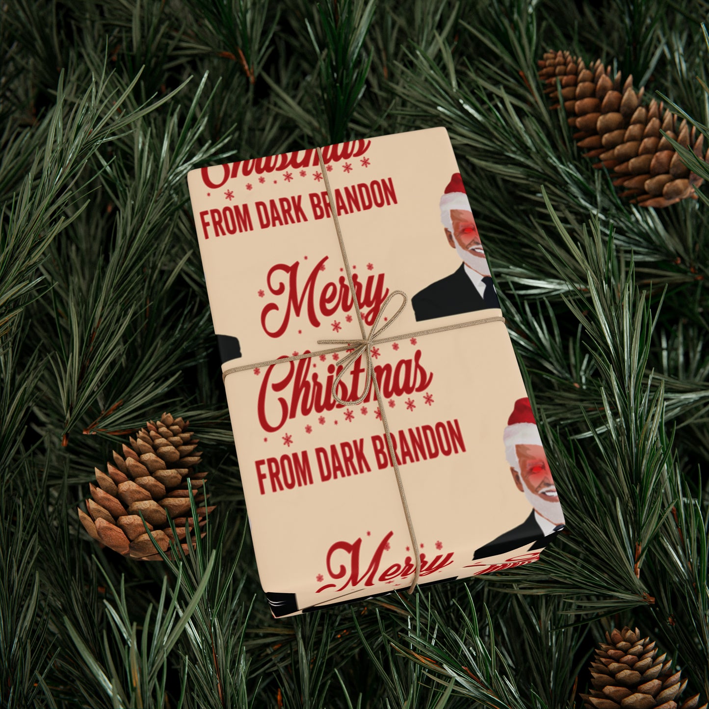 Merry Christmas from Dark Brandon Christmas Wrapping Paper for Gifts - Pro Biden Brandon Gift Wrap
