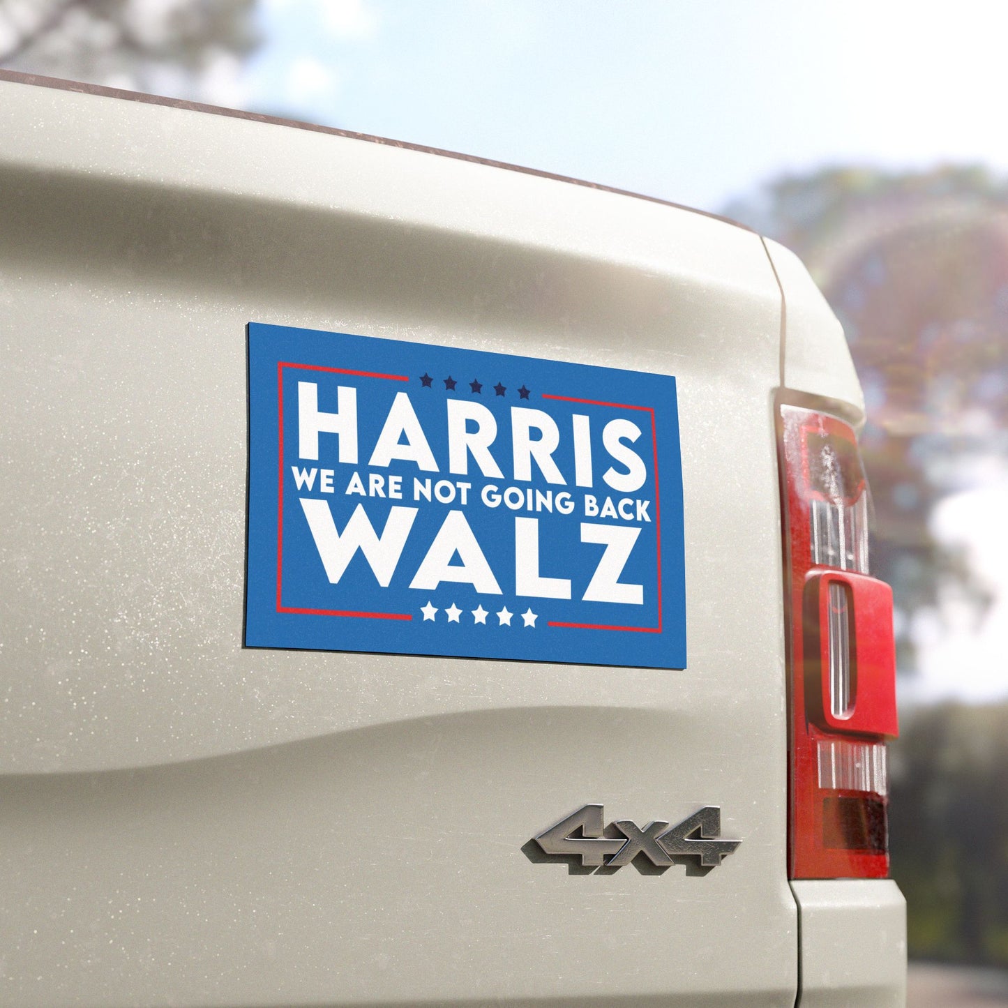 Not Going Back, Harris Walz 2024, Kamala Harris Magnet, Vinyl Weatherproof Magnet, Kamala Bumper Car Magnet