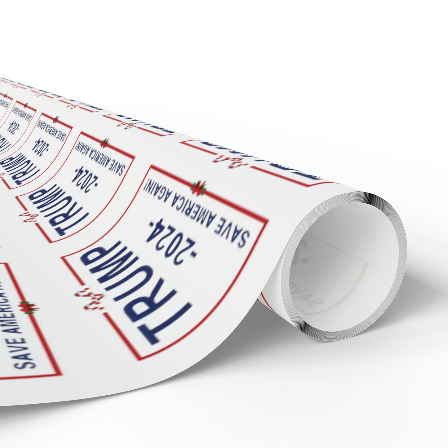 Great Trump Christmas Gift Trump Wrapping Paper Trump 2024 Save America Again Christmas Candy Cane Gift Wrap