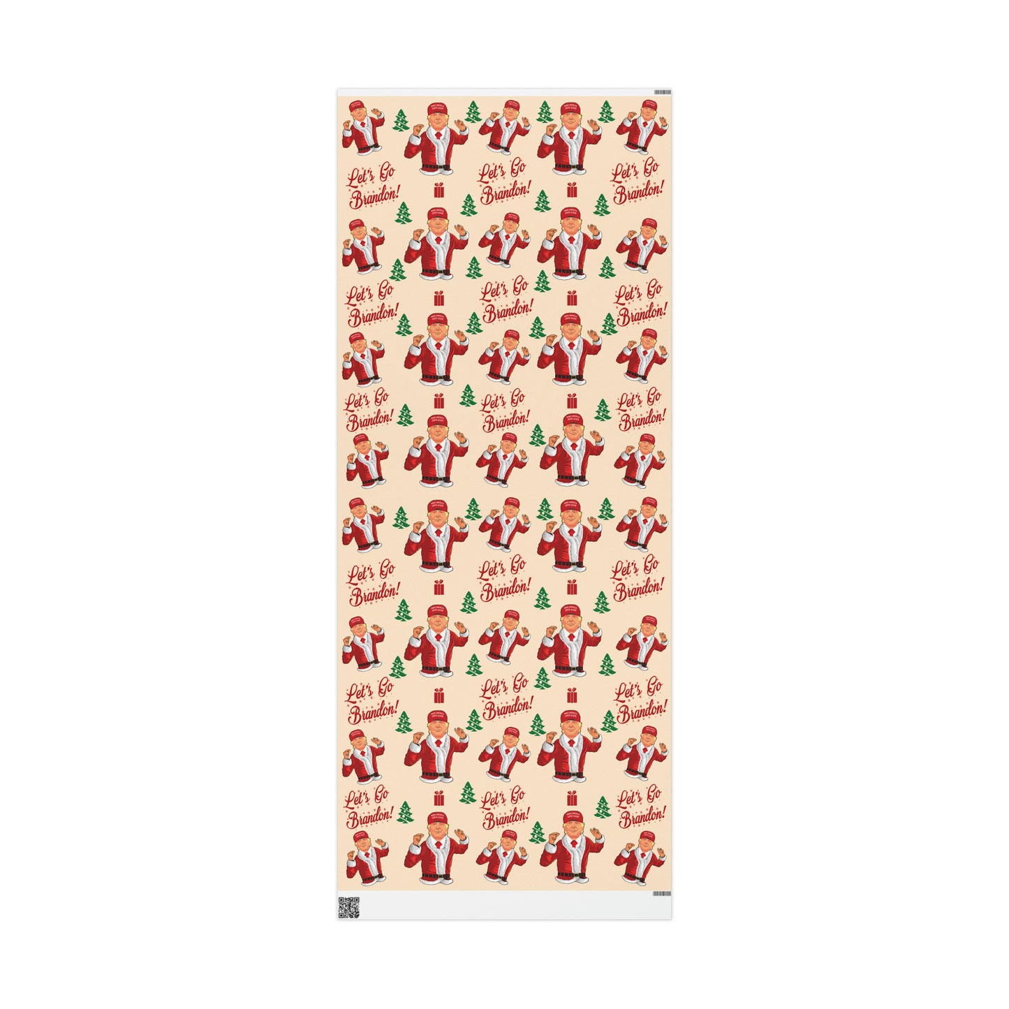 Funny Trump Christmas Wrapping Paper for Gifts - Let's Go Brandon Gift - Funny Santa Trump Wrapping Paper Christmas
