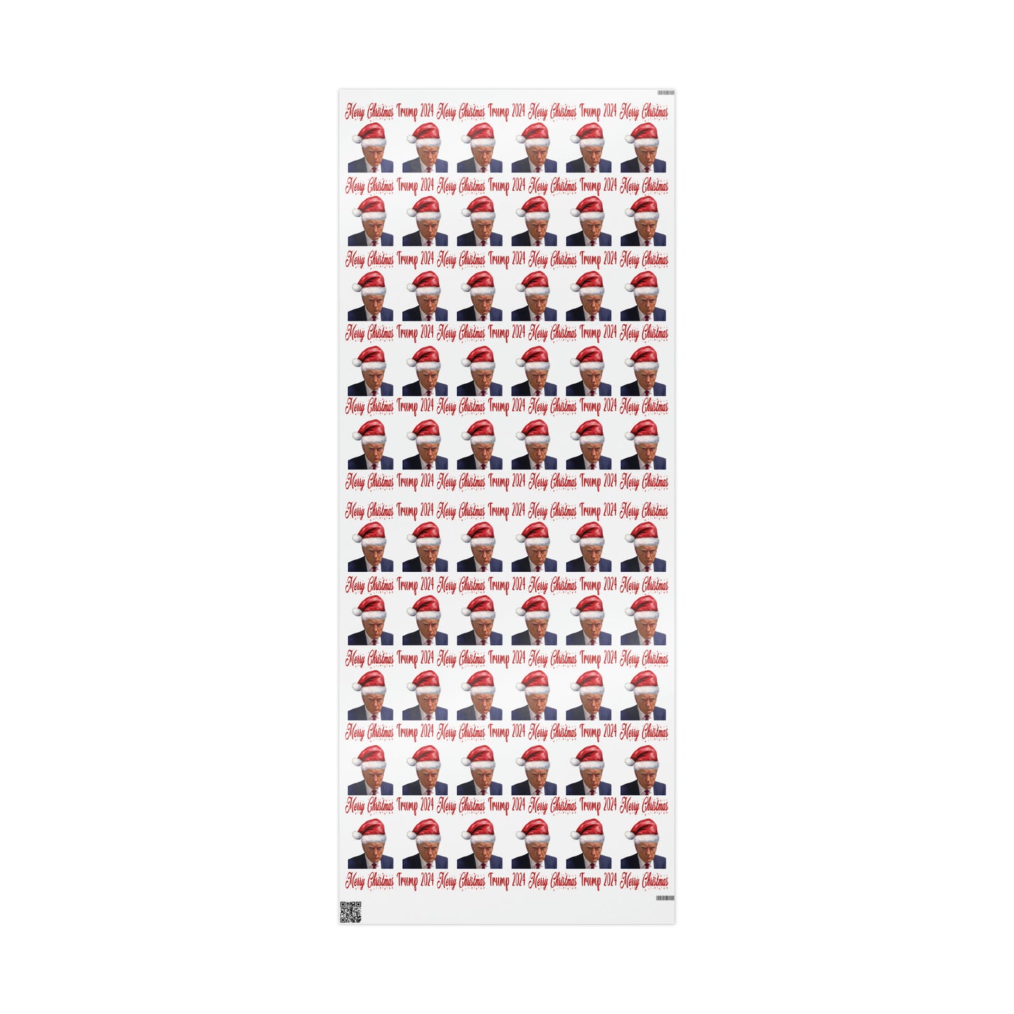 Santa Trump Mugshot Gift Wrap Merry Christmas Gift Wrap Trump 2024 Wrapping Paper
