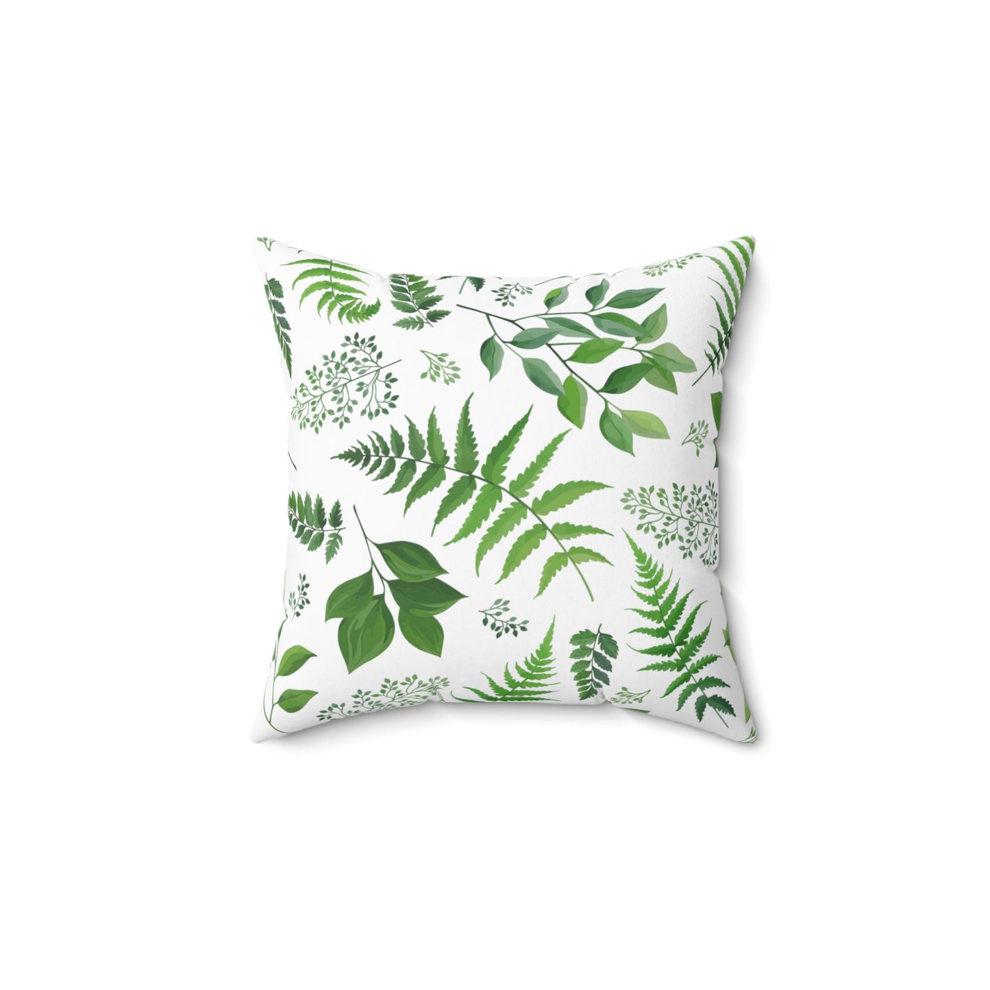 Floral Ferns Tropical Leaves Ferns Print Spun Polyester Square Pillow