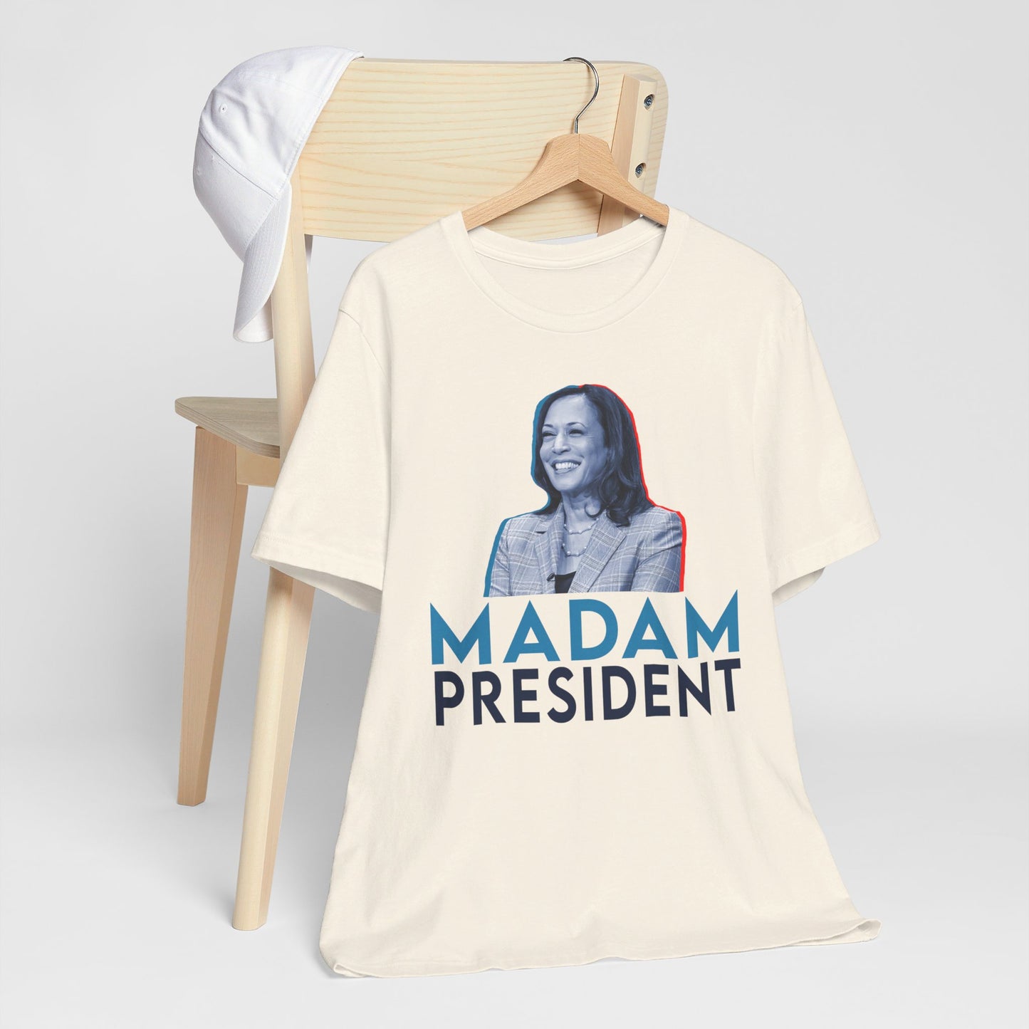 Madam President Kamala Harris, Bella Canvas 3001 Unisex T-Shirt, Kamala Shirt, Kamala DNC Shirt - Anti Trump, Democracy Shirt, Kamala Shirt