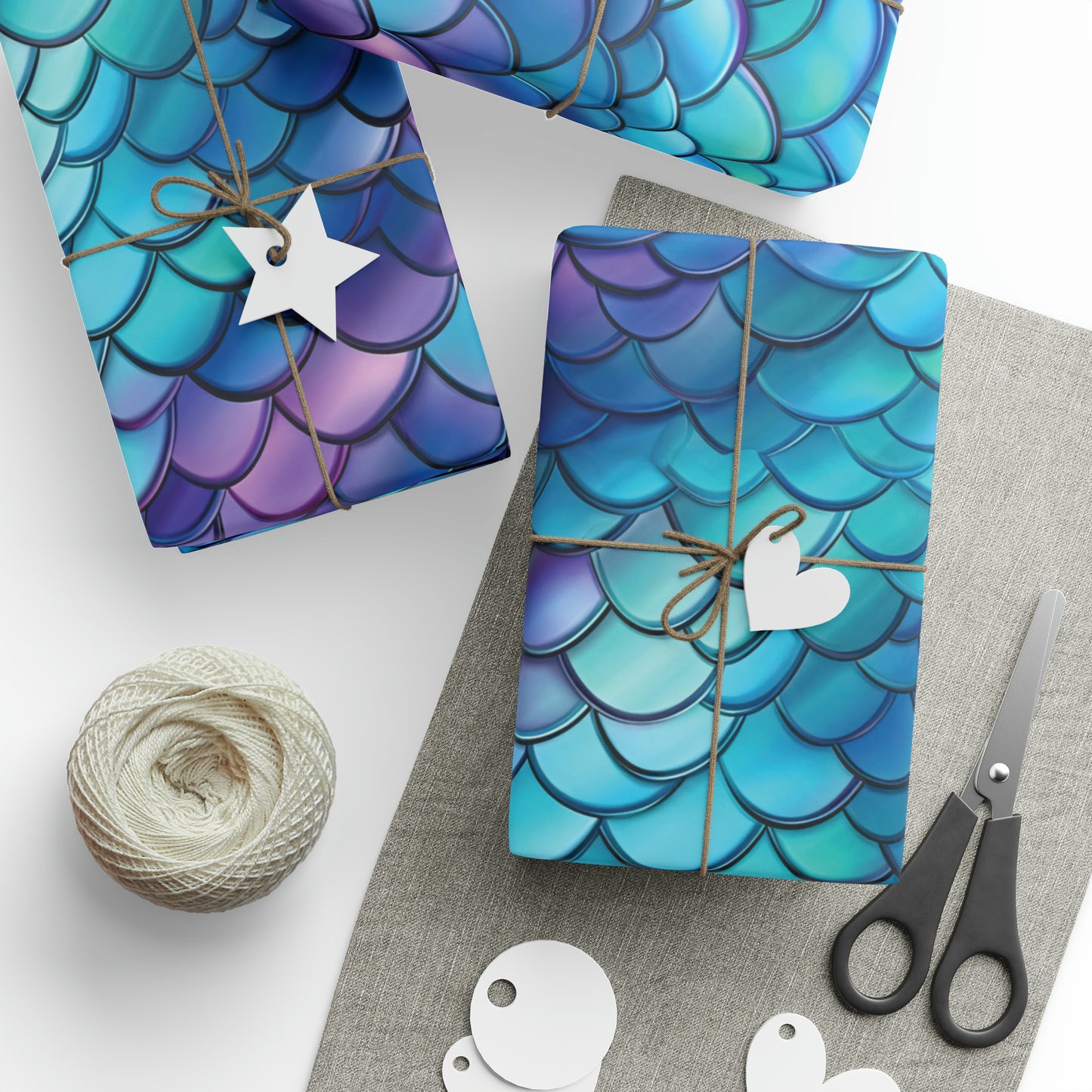 Beautiful Mermaid Wrapping Paper Mermaid Scales Mermaid Gift Wrap