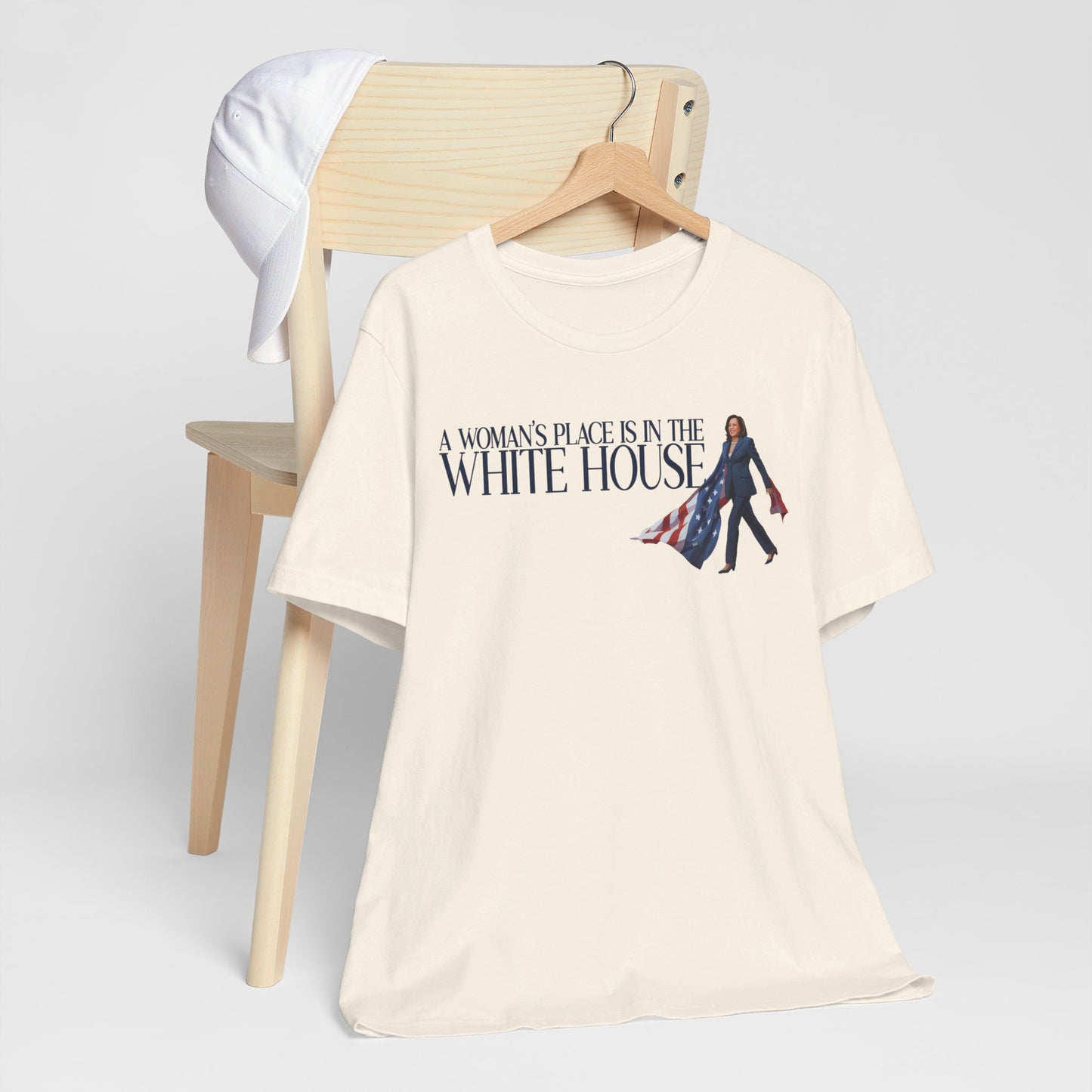 Woman's Place is in the White House, Madam President Kamala Harris, Bella Canvas 3001 Unisex T-Shirt, Kamala Shirt, Kamala DNC Shirt, Kamala