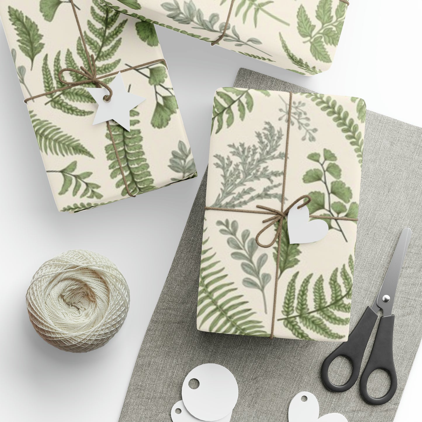 Lovely Botanical Leaves Ferns Gift Wrap - Botanical Wrapping Paper