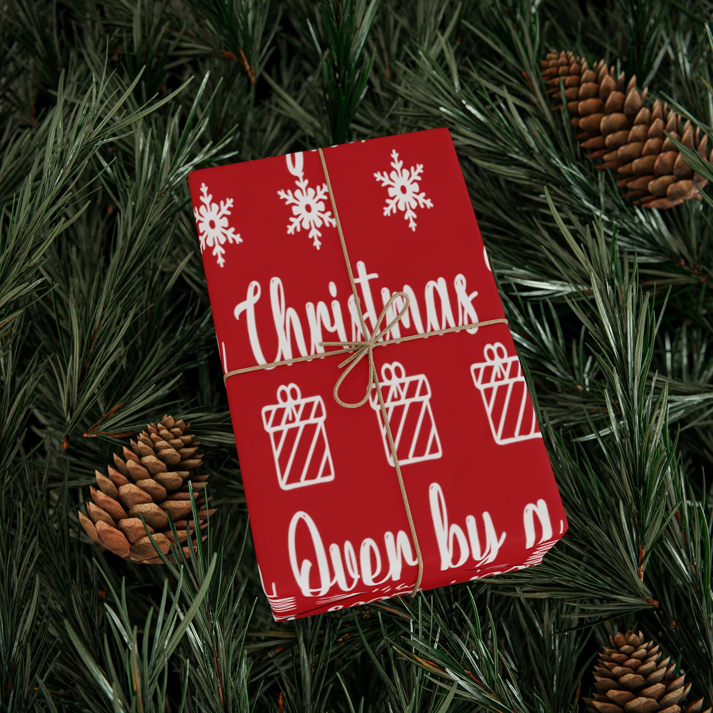 Funny Let's Go Brandon Christmas Gift Wrap Red - Brandon Gift Wrap - Funny Trump Christmas Songs Red Christmas Wrap