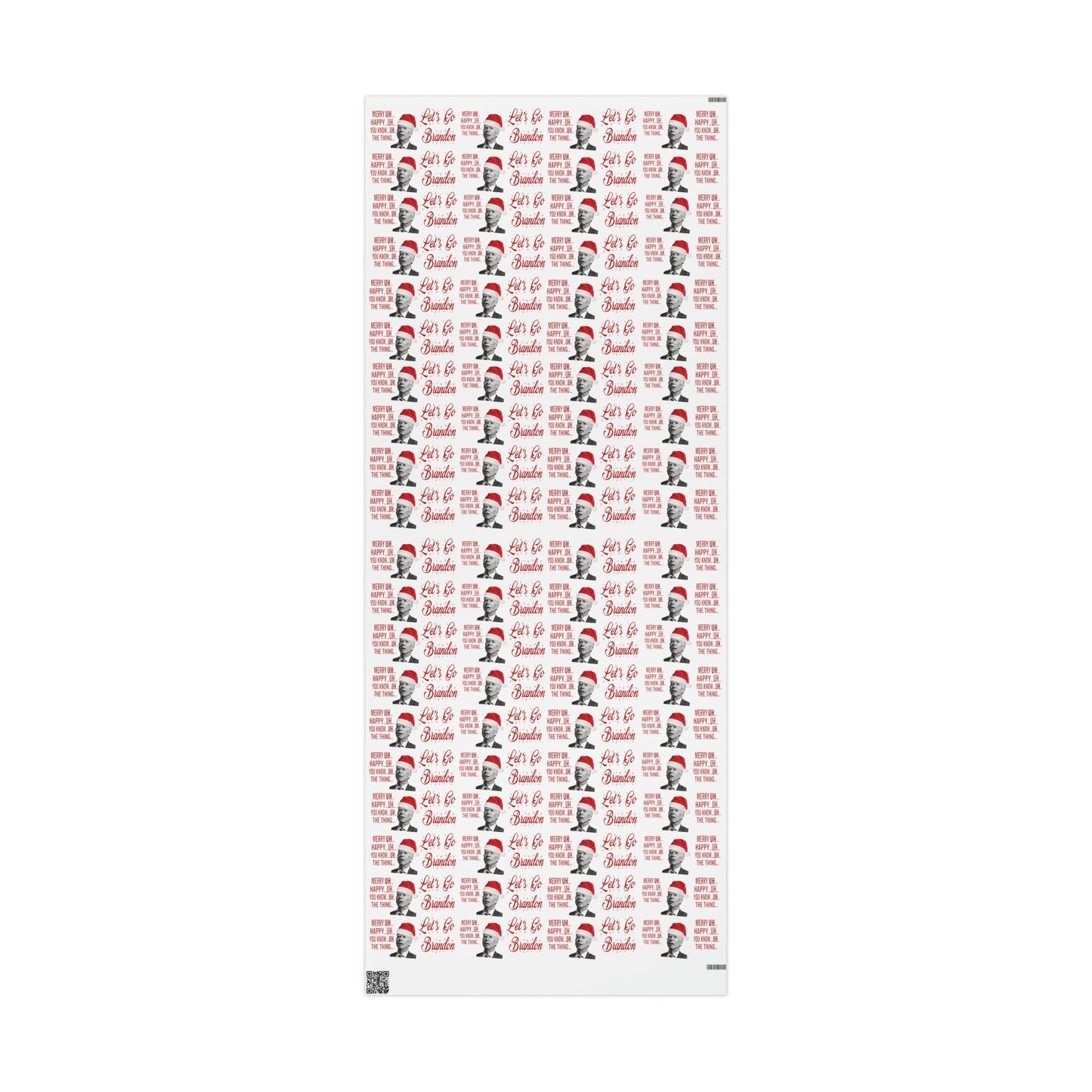 Funny Confused Biden Trump Christmas Wrapping Paper - MAGA Gift - Let's Go Brandon Pro Trump Wrapping Paper