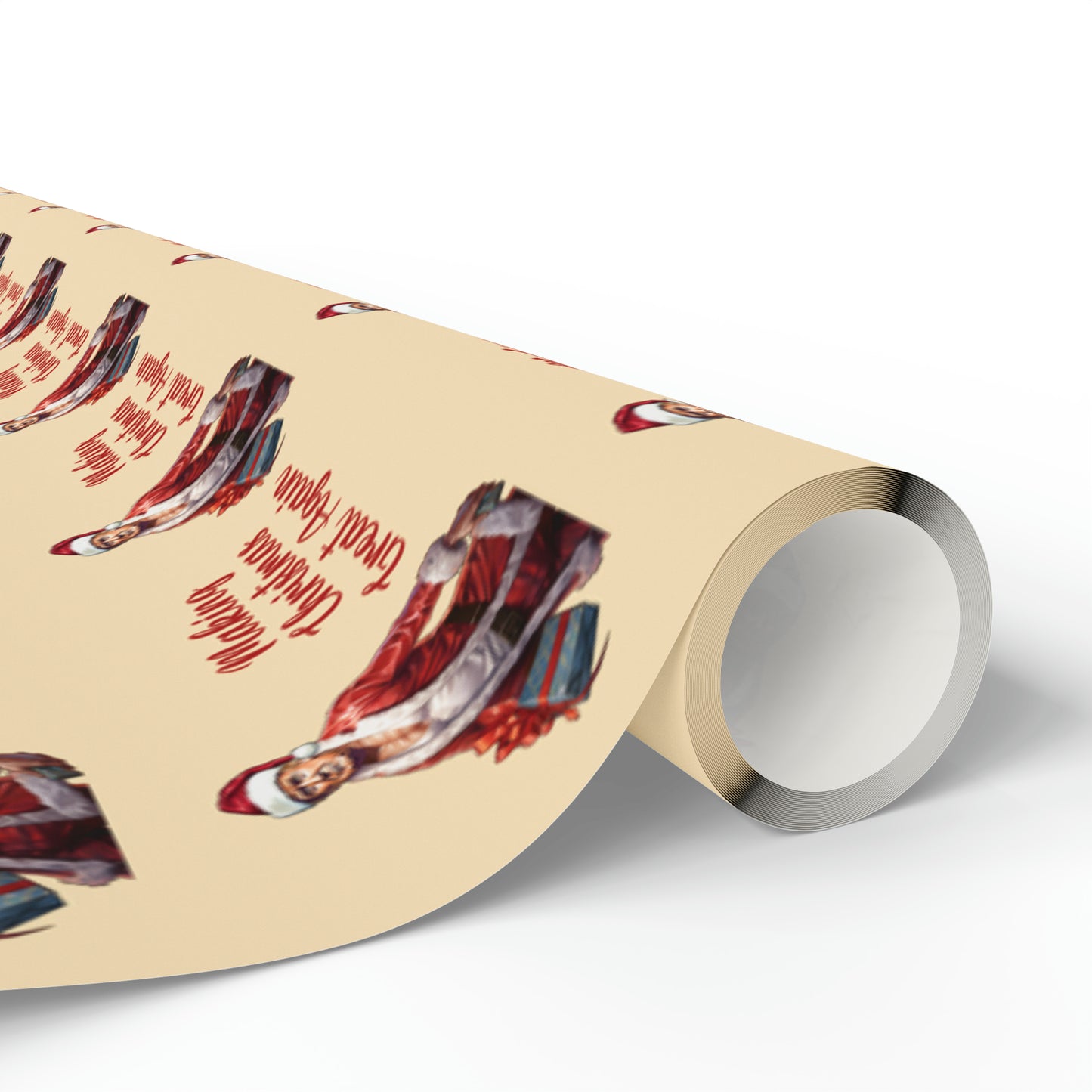 Buff Santa Trump Gift Wrap Merry Christmas Gift Wrap Elf Funny Trump 2024 Trump Wrapping Paper Trump Christmas