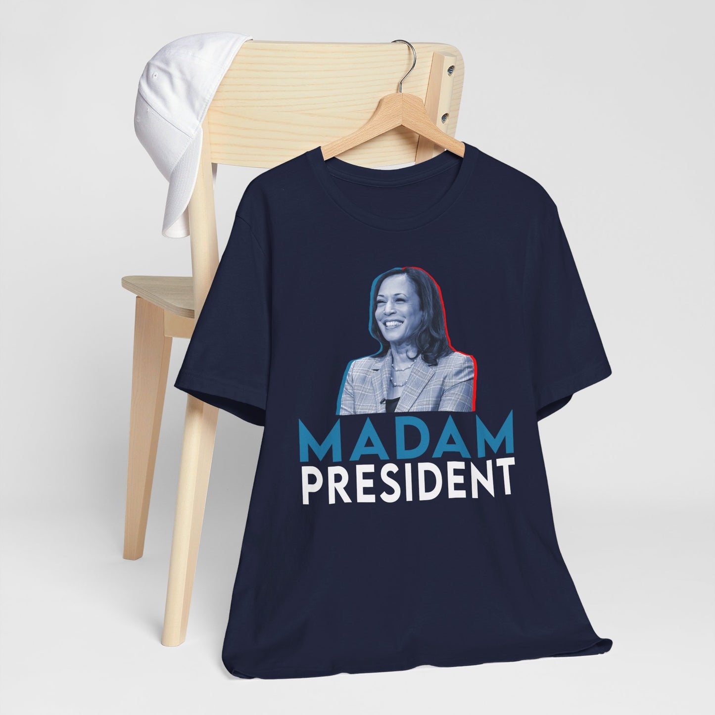 Madam President Kamala Harris, Bella Canvas 3001 Unisex T-Shirt, Kamala Shirt, Kamala DNC Shirt - Anti Trump, Democracy Shirt, Kamala Shirt