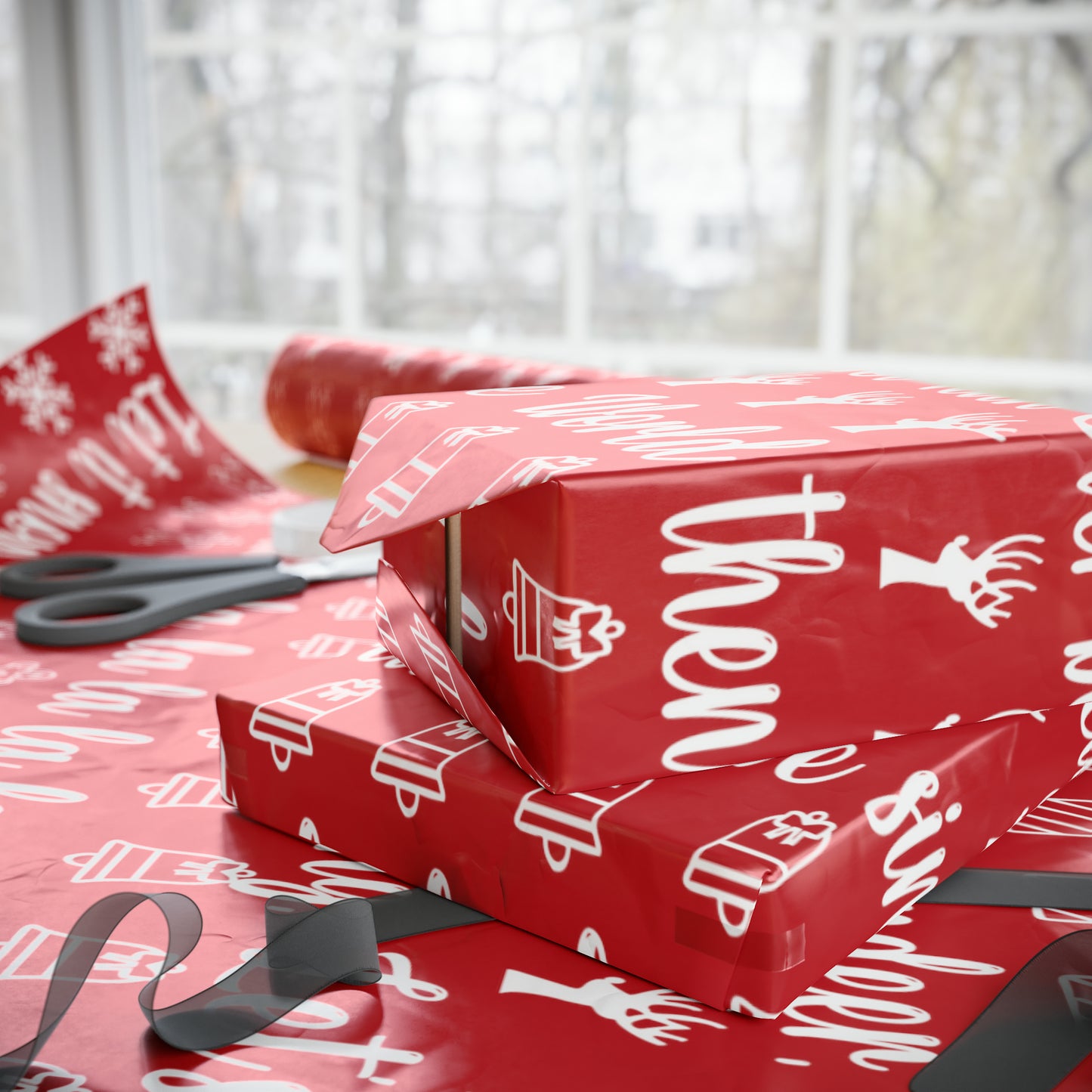 Funny Let's Go Brandon Christmas Gift Wrap Red - Brandon Gift Wrap - Funny Trump Christmas Songs Red Christmas Wrap