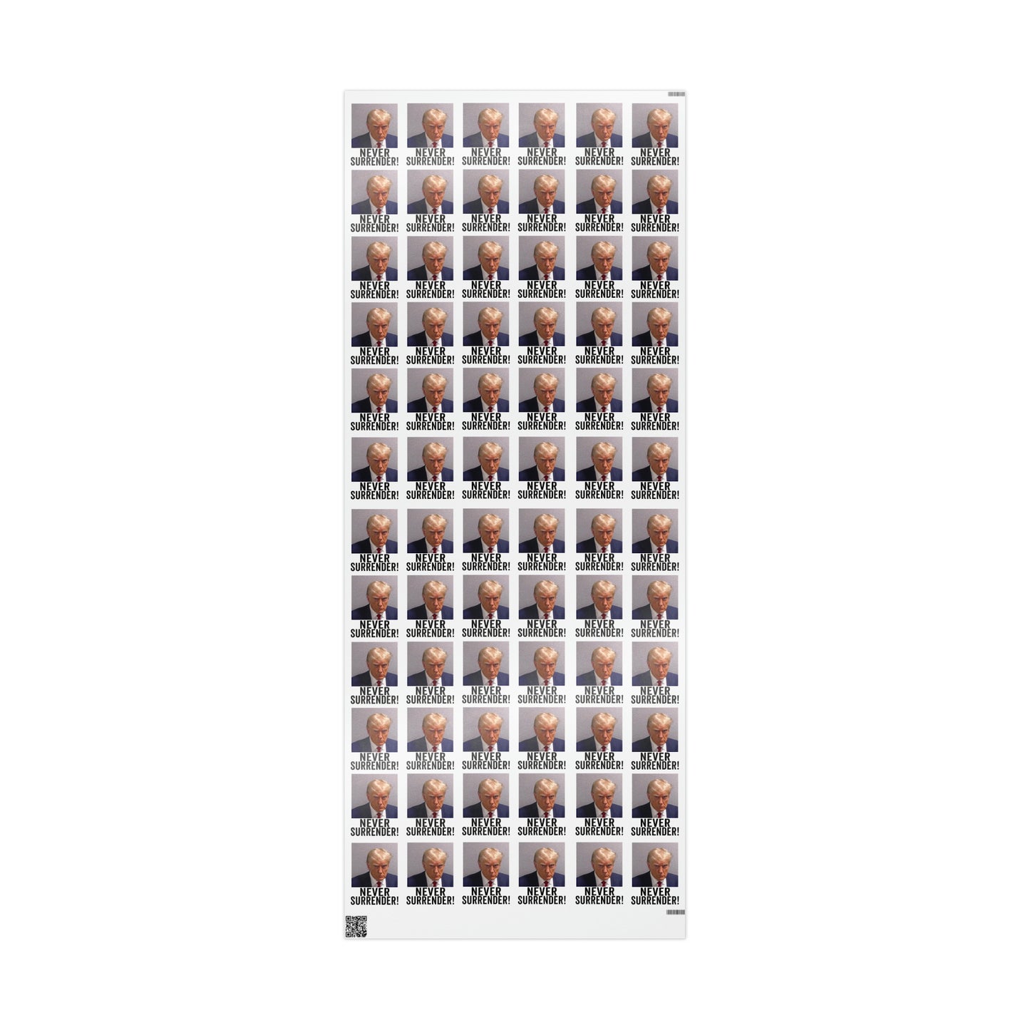 Trump Mugshot Gift Wrap Never Surrender Gift Wrap Trump 2024 Gift Wrap
