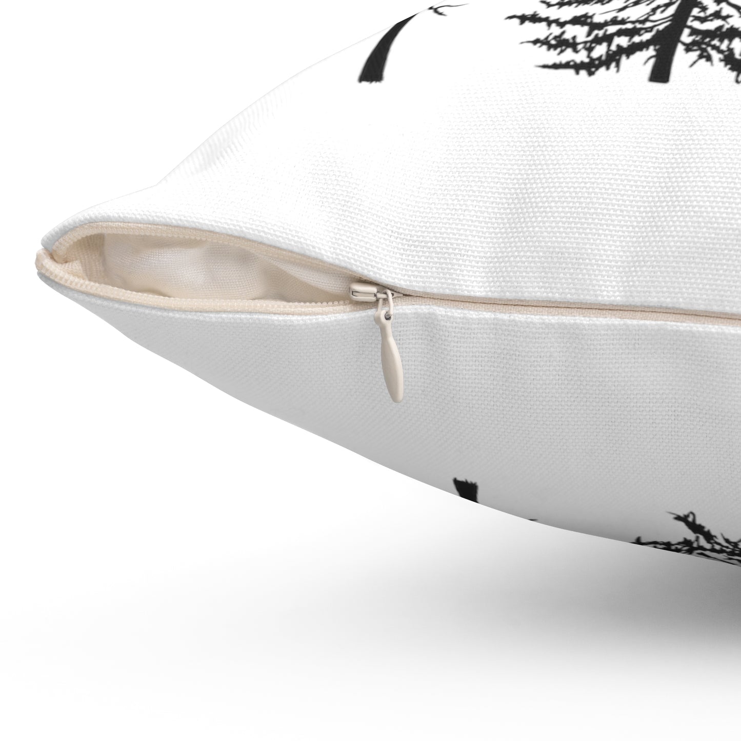Hiking Pillow Pine Trees Sihoulette Evergreen Trees Print Spun Polyester Square Pillow