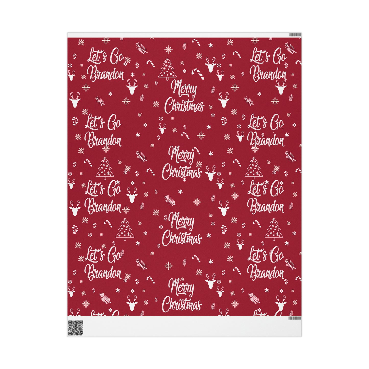 Red Christmas Gift Trump Wrapping Paper Trump Christmas Gift Let's Go Brandon Gift Wrap