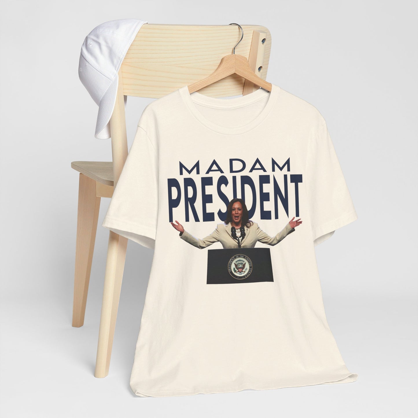 Madam President Kamala Harris, Bella Canvas 3001 Unisex T-Shirt, Kamala Shirt, Kamala DNC Shirt - Anti Trump, Democracy Shirt, Kamala Shirt