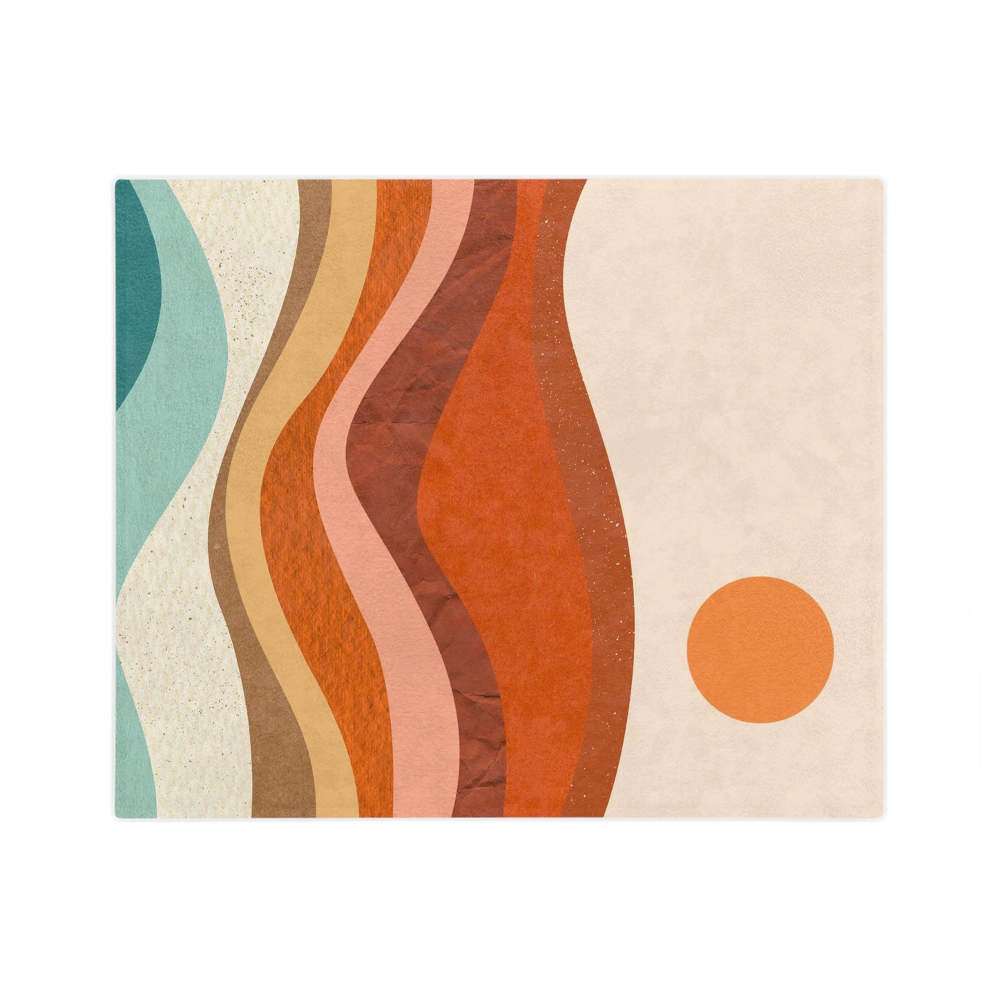 Retro Style Mountain Sun Dunes Throw Sofa Bed Blanket - Soft Thick Velveteen Minky Throw Blanket