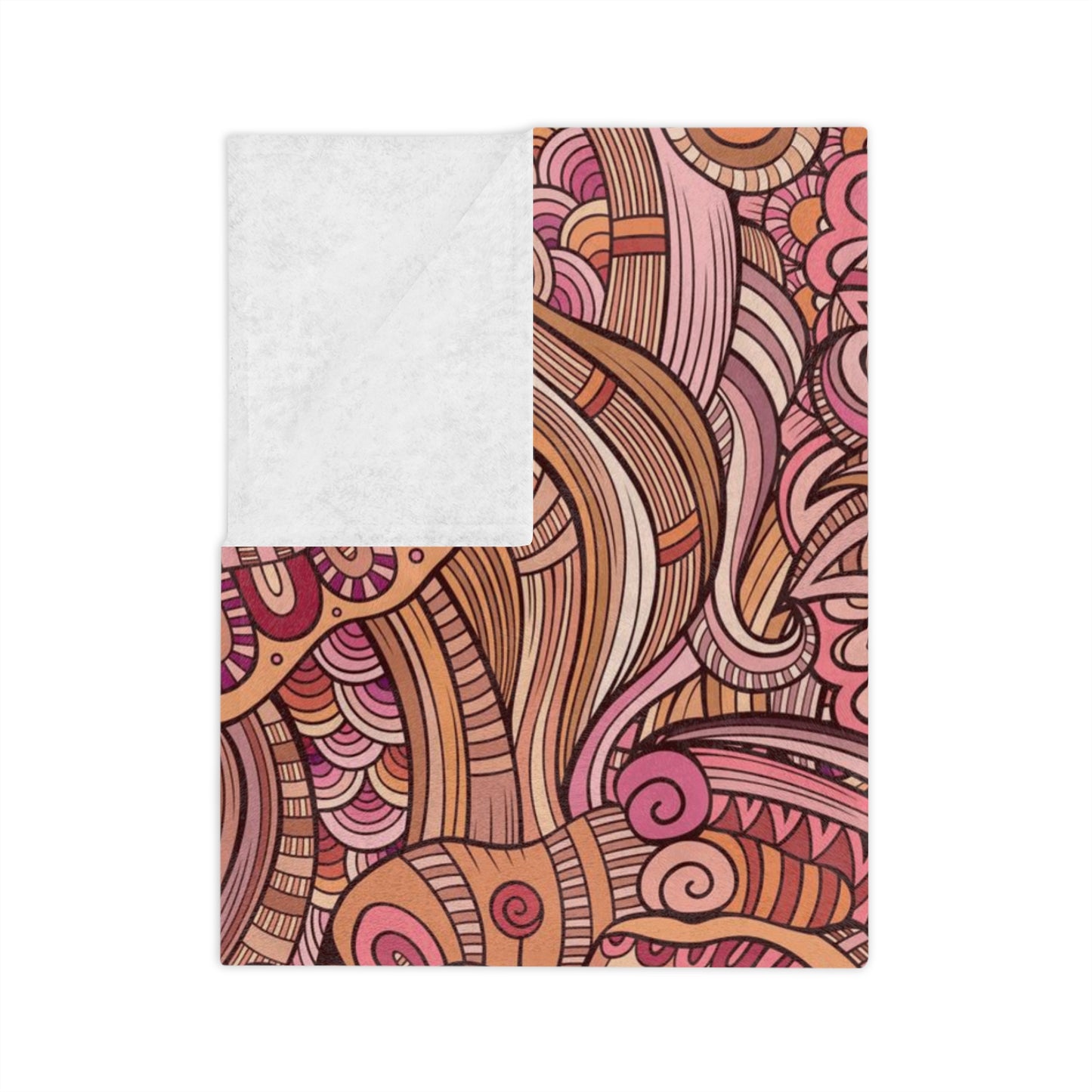 Beautiful Abstract Pink Theme Floral Throw Sofa Bed Blanket - Soft Thick Velveteen Minky Throw Blanket