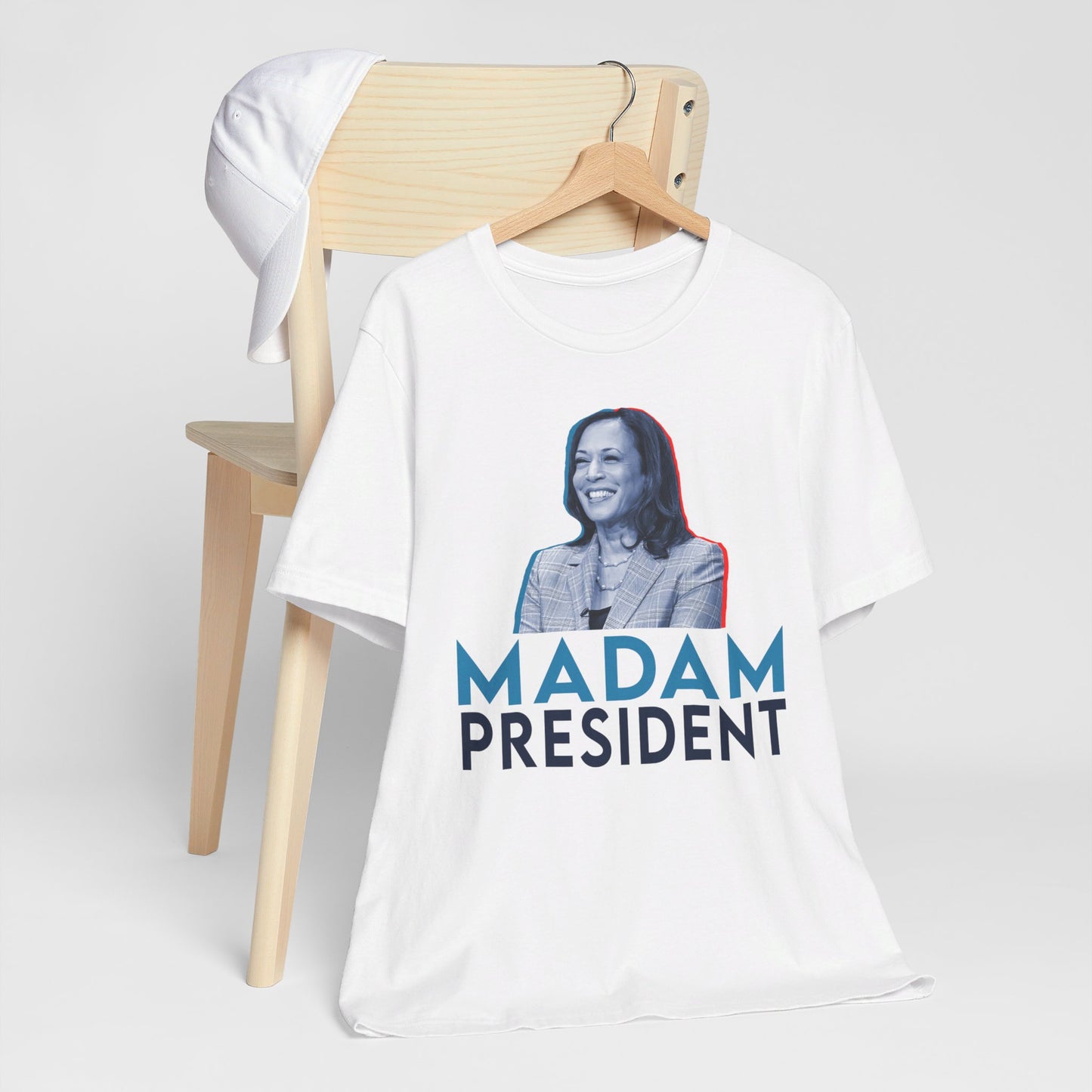 Madam President Kamala Harris, Bella Canvas 3001 Unisex T-Shirt, Kamala Shirt, Kamala DNC Shirt - Anti Trump, Democracy Shirt, Kamala Shirt