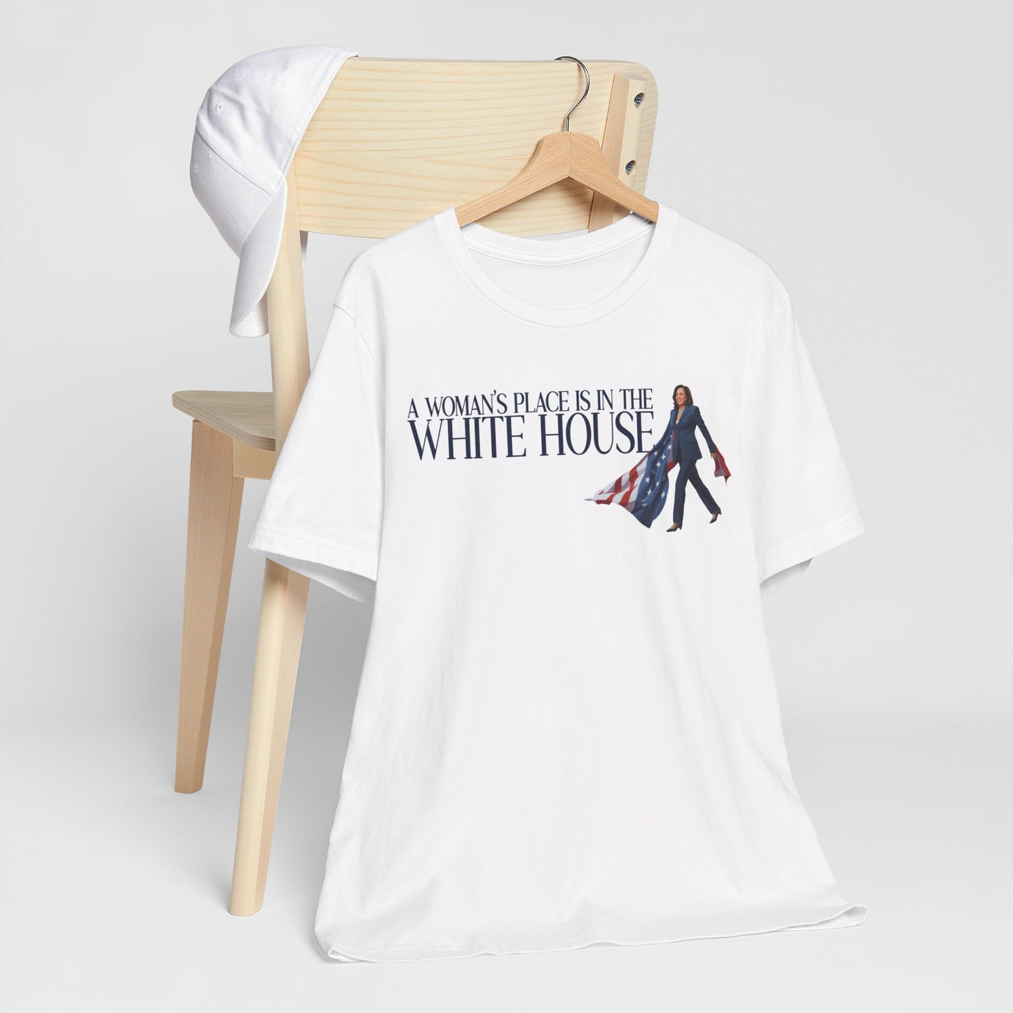 Woman's Place is in the White House, Madam President Kamala Harris, Bella Canvas 3001 Unisex T-Shirt, Kamala Shirt, Kamala DNC Shirt, Kamala