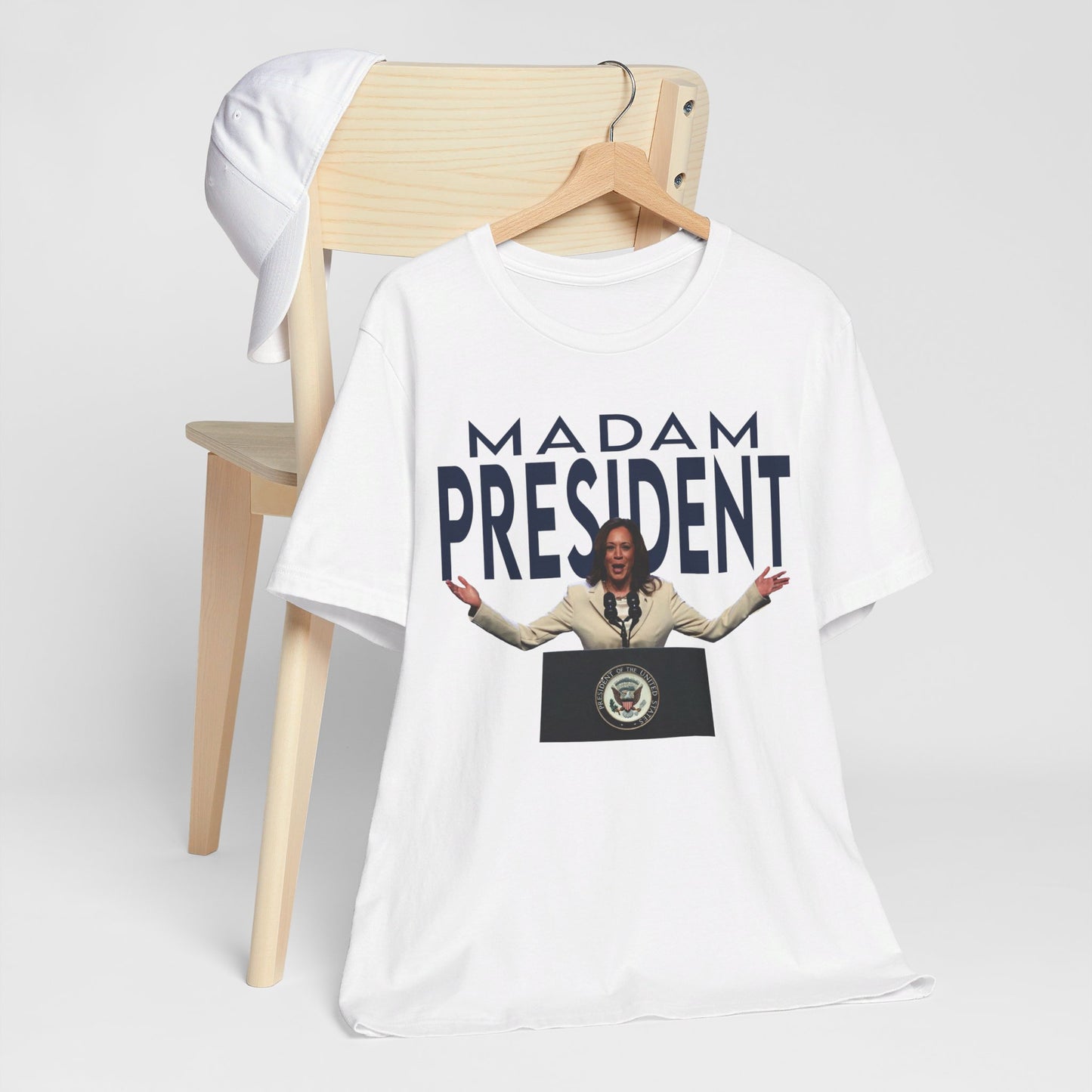 Madam President Kamala Harris, Bella Canvas 3001 Unisex T-Shirt, Kamala Shirt, Kamala DNC Shirt - Anti Trump, Democracy Shirt, Kamala Shirt