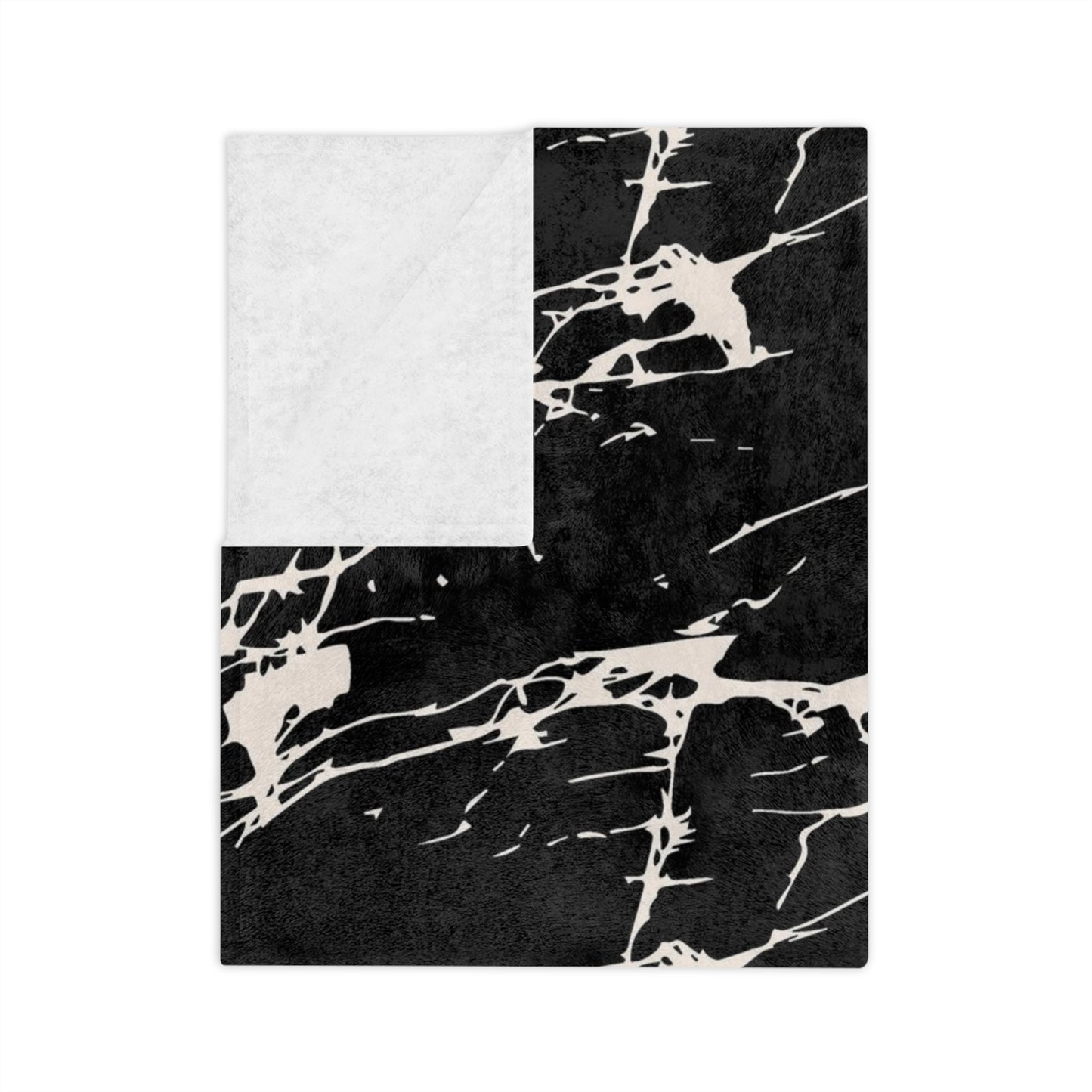 Marvelous Marble Theme Throw Sofa Bed Blanket Black White Marble - Soft Thick Velveteen Minky Throw Blanket