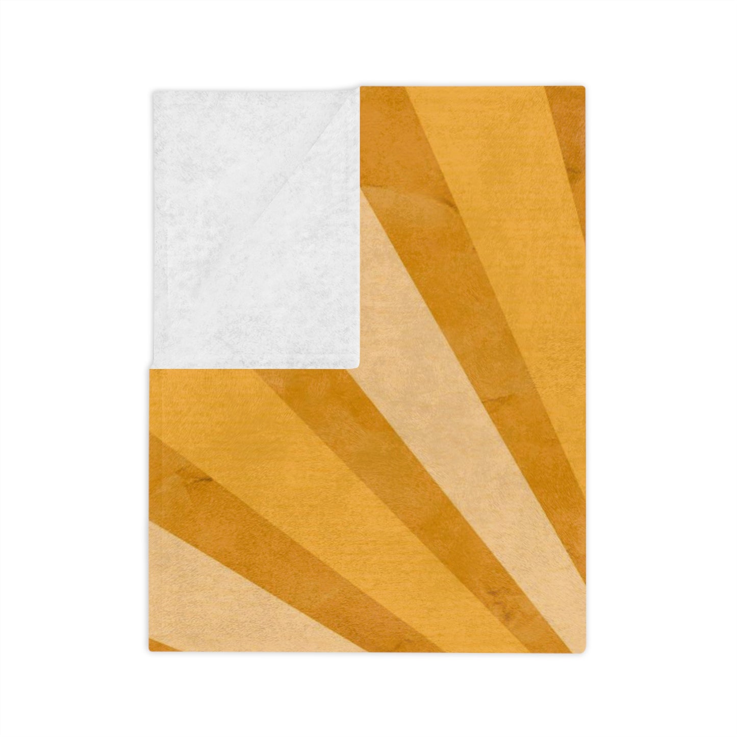 Groovy Yellow Sun Rays Throw Sofa Bed Blanket - Soft Thick Velveteen Minky Throw Blanket