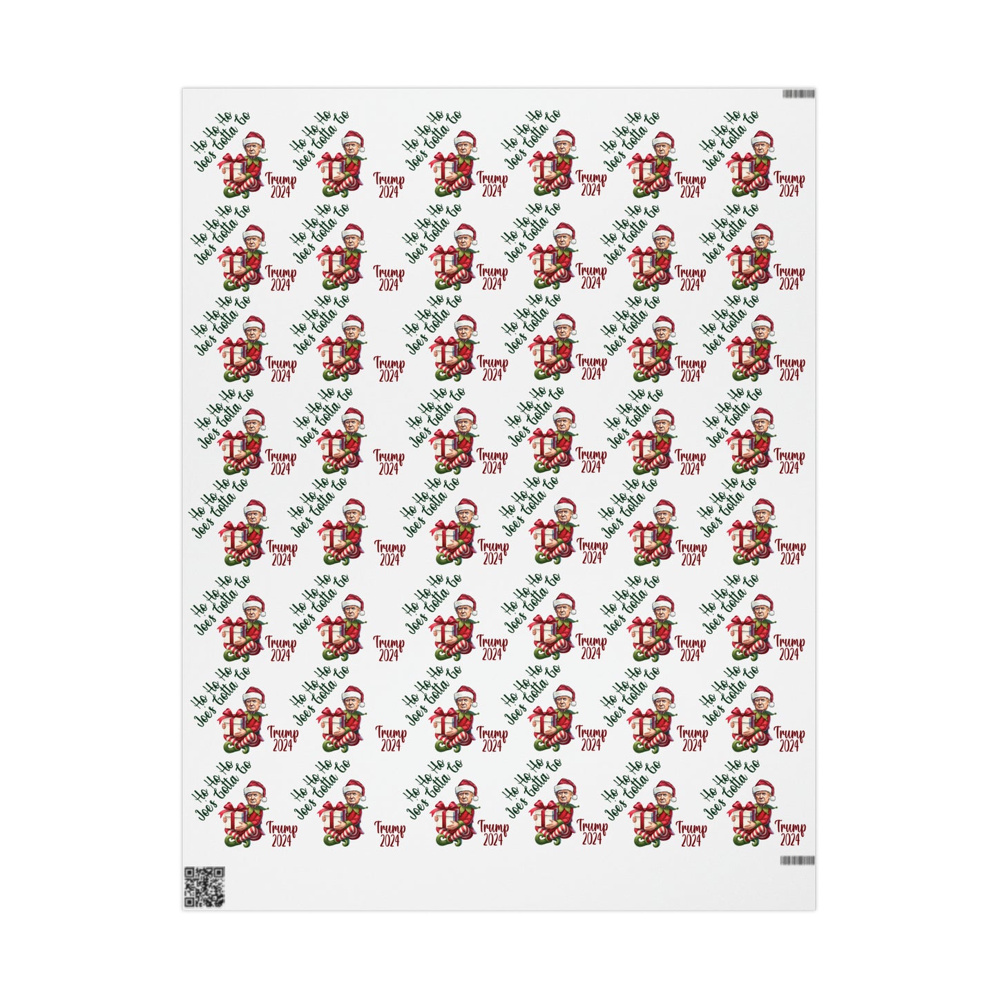 Trump Vs Biden Gift Wrap Christmas Gift Wrap Elf Trump 2024 Trump Elf Christmas Funny Gift Wrap Ho Ho Ho Joe's Gotta Go