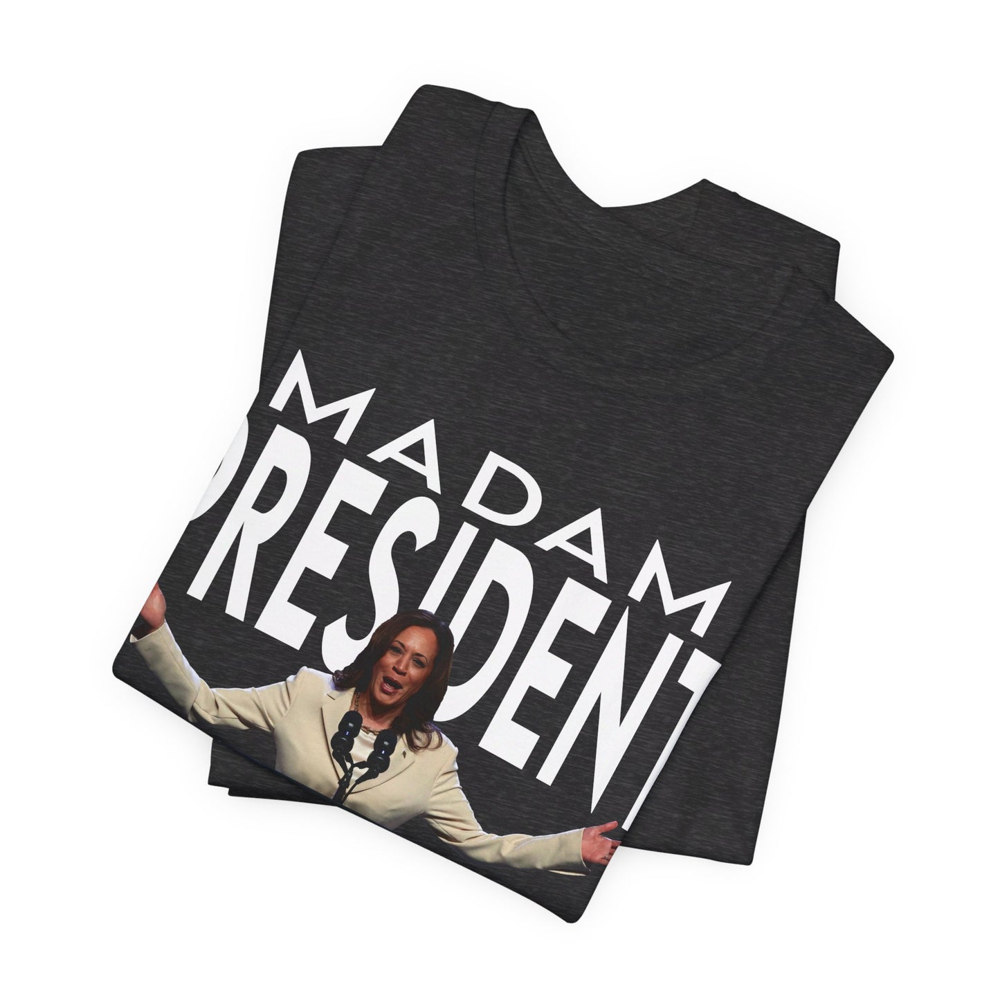 Madam President Kamala Harris, Bella Canvas 3001 Unisex T-Shirt, Kamala Shirt, Kamala DNC Shirt - Anti Trump, Democracy Shirt, Kamala Shirt
