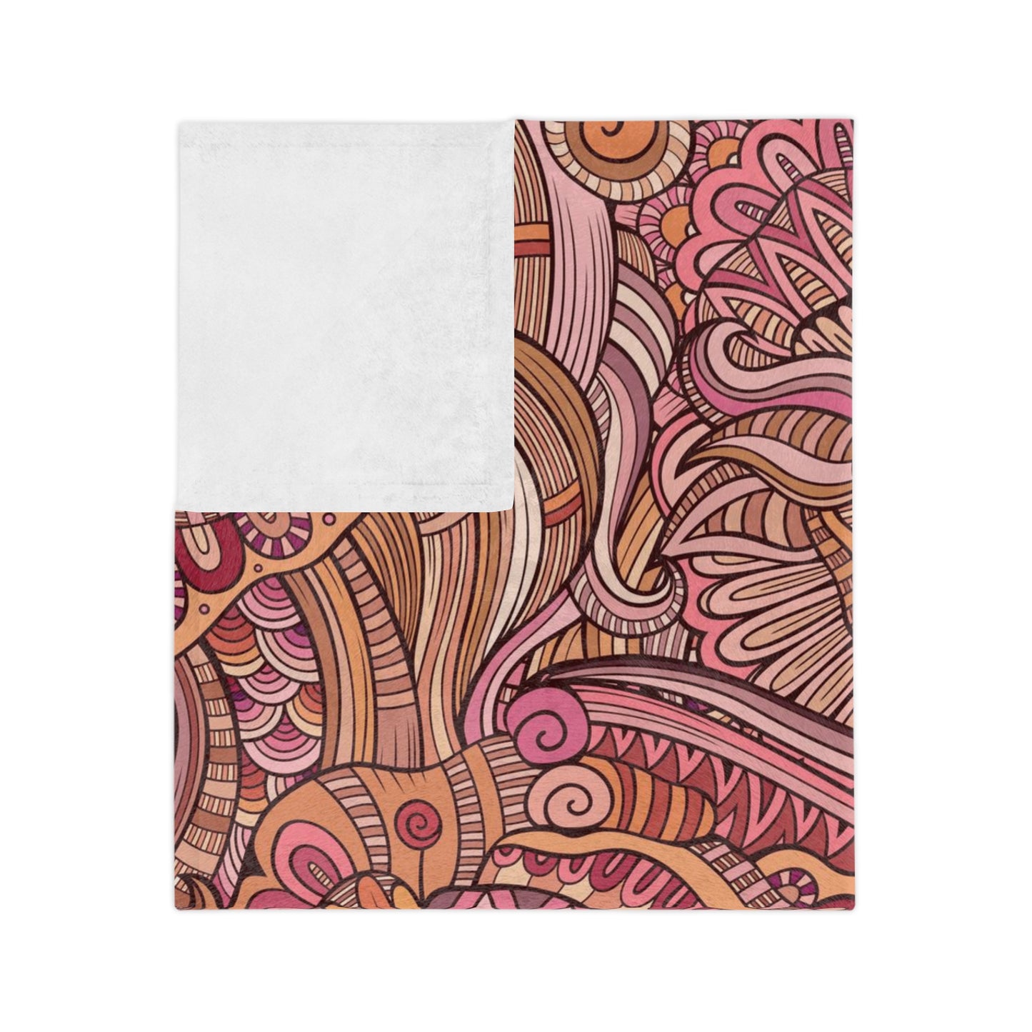Beautiful Abstract Pink Theme Floral Throw Sofa Bed Blanket - Soft Thick Velveteen Minky Throw Blanket