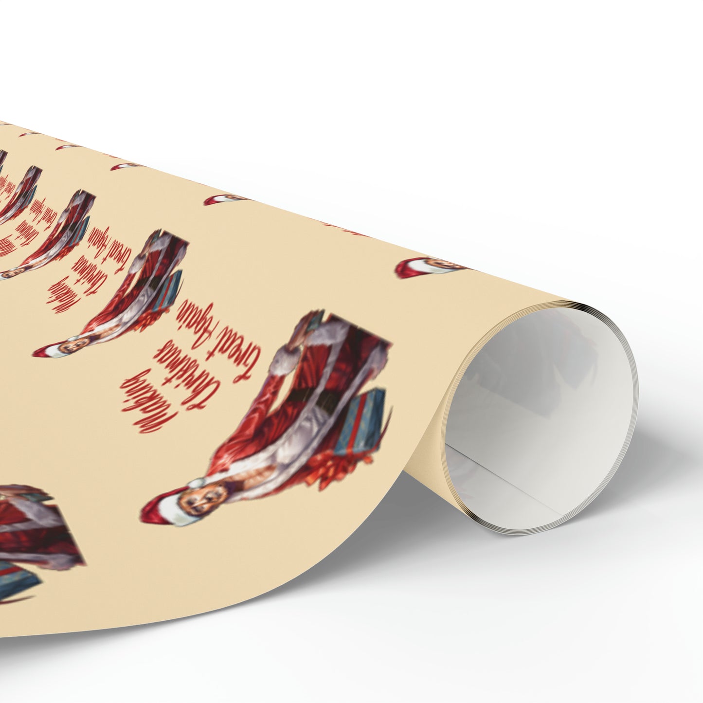 Buff Santa Trump Gift Wrap Merry Christmas Gift Wrap Elf Funny Trump 2024 Trump Wrapping Paper Trump Christmas