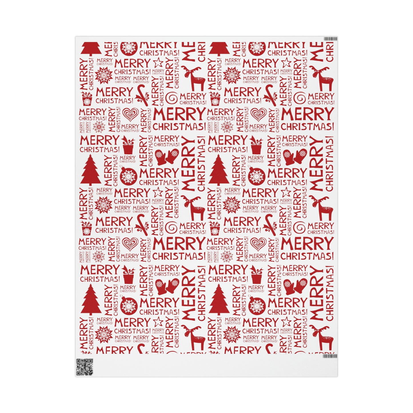 Cute Holiday Christmas Gift Wrap - Red and White Christmas Wrapping Paper
