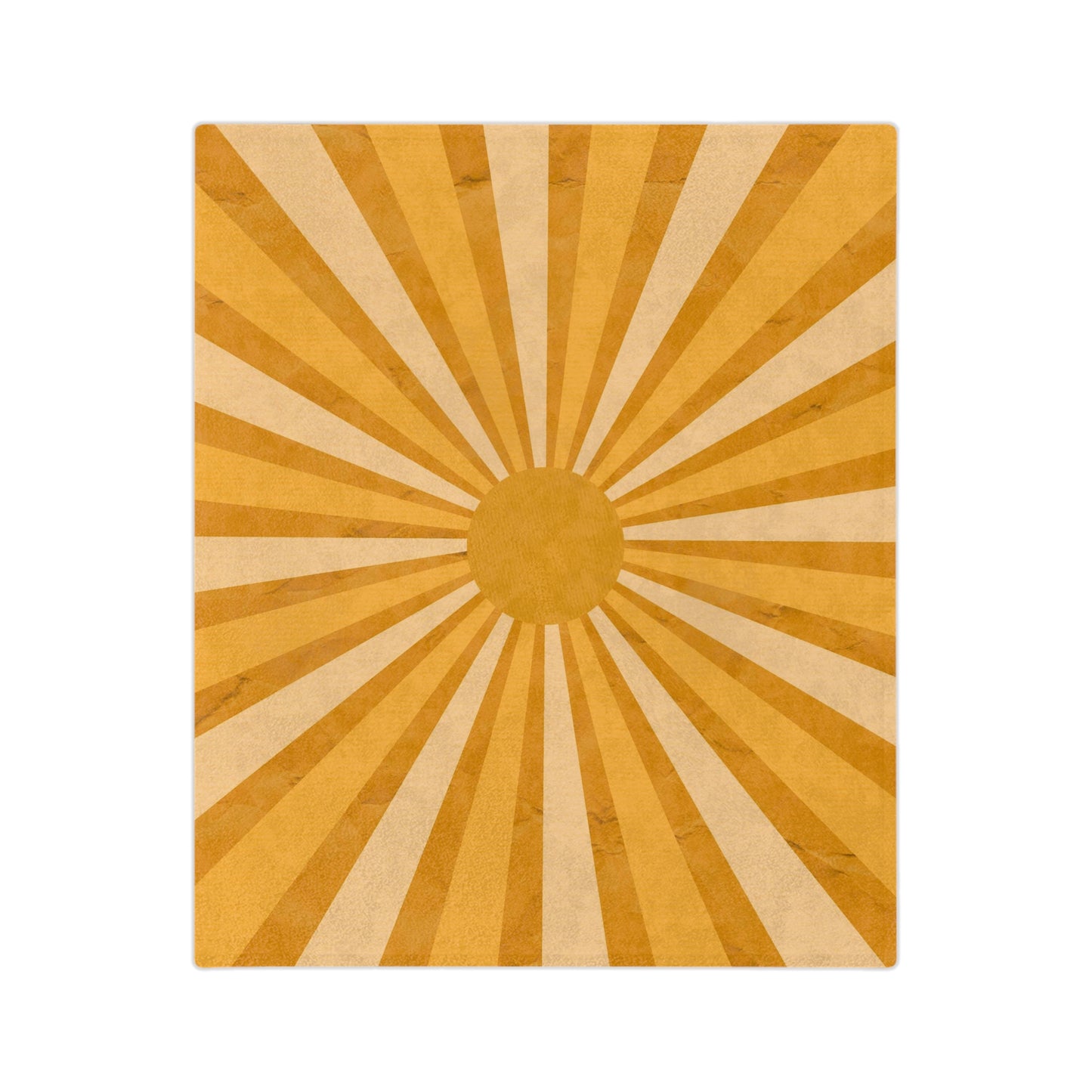 Groovy Yellow Sun Rays Throw Sofa Bed Blanket - Soft Thick Velveteen Minky Throw Blanket