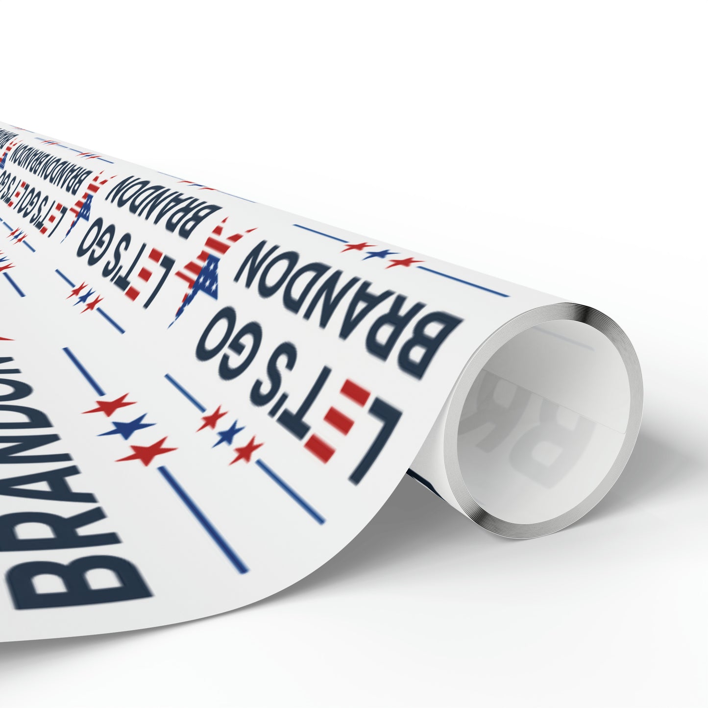 Let's Go Brandon Style USA Wrapping Paper for Gifts - Trump Maga Let's Go Brandon Trump Christmas Gift Wrap