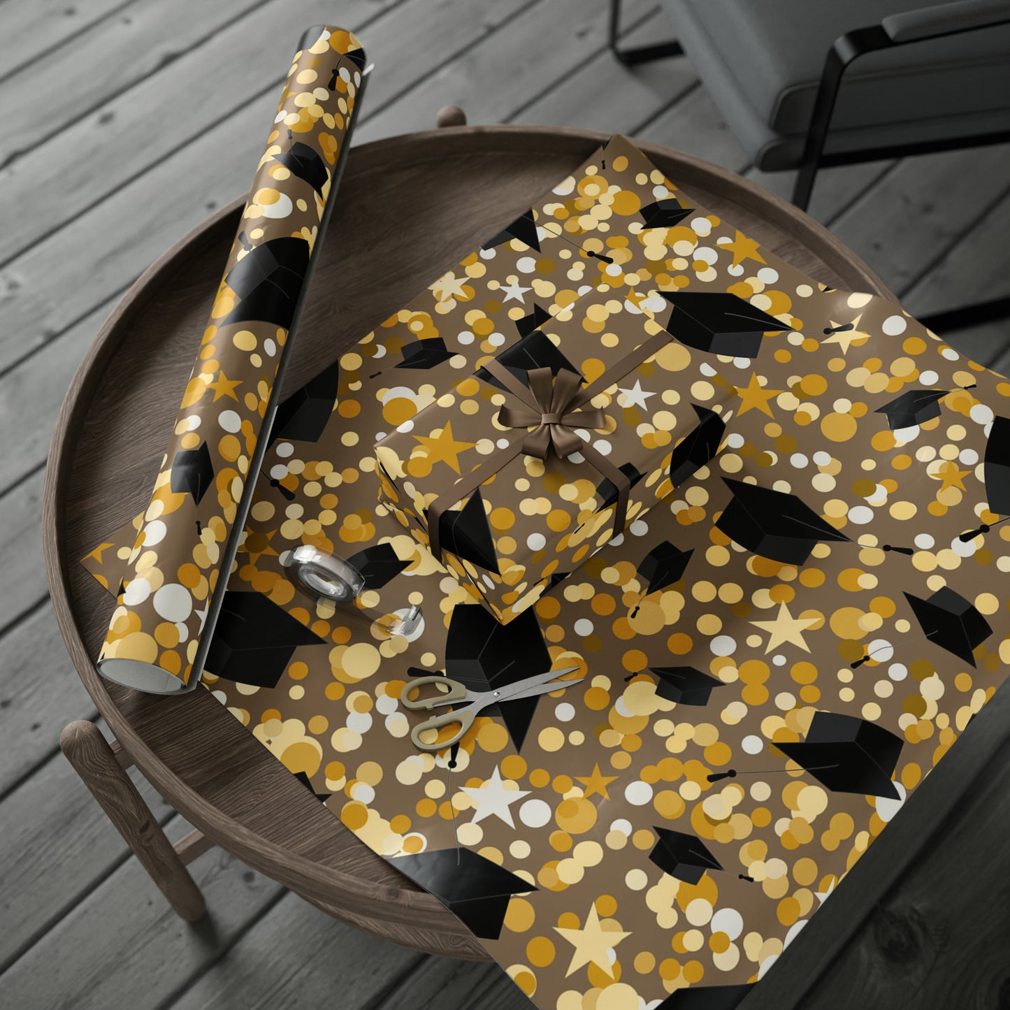 Gold Graduation Gift Wrapping Paper - Graduate Gift - Congratulations Graduates