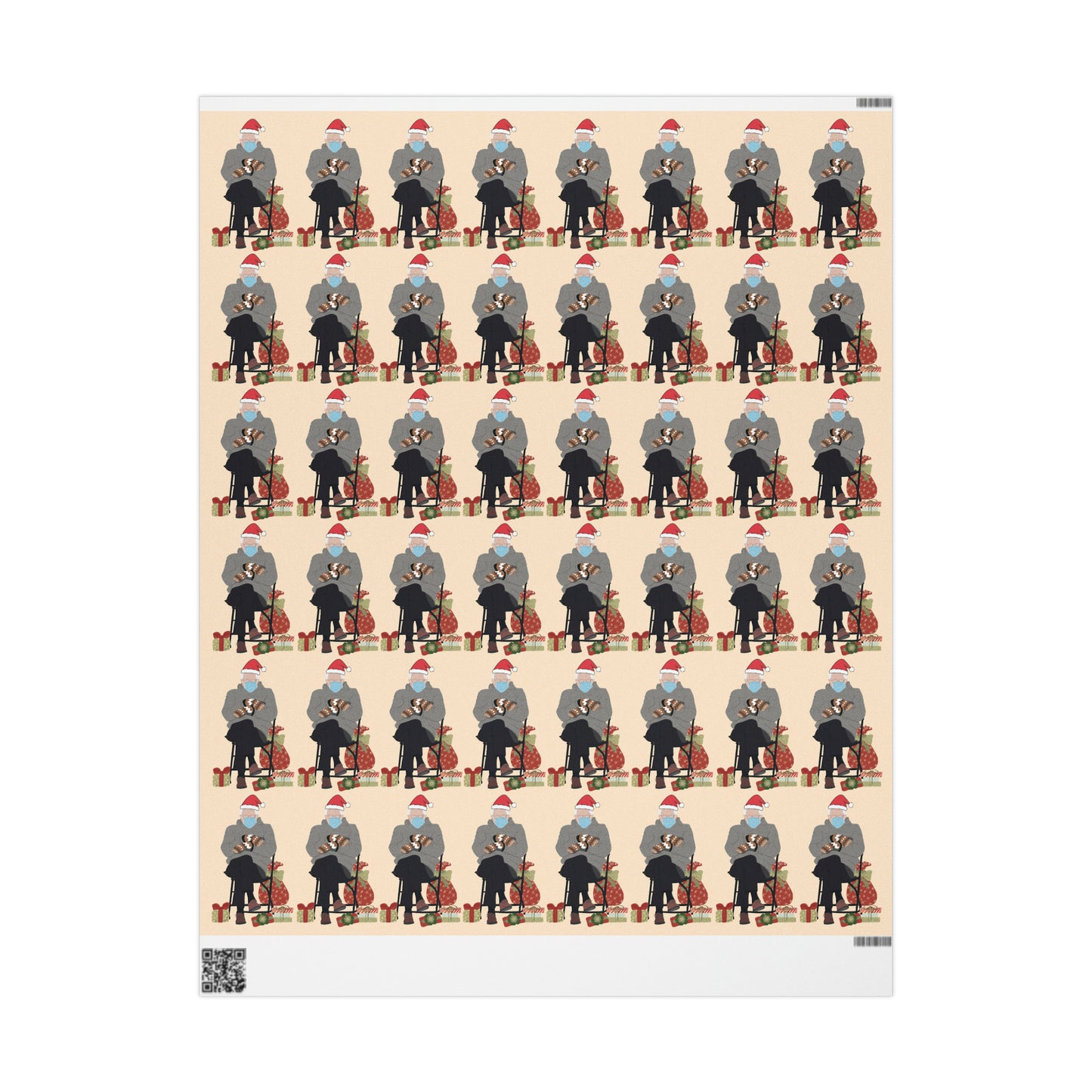 Bernie Sanders Mittens Meme Christmas Gift Wrap - Funny Bernie Wrapping Paper for Christmas