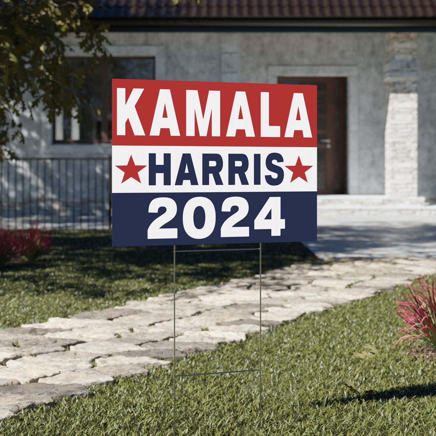 Kamala Harris 2024 Yard Sign with Stand, Kamala Sign, Vote Kamala, I'm With Her, Lawn Sign 18" x 24", Support Kamala Sign, President Kamala