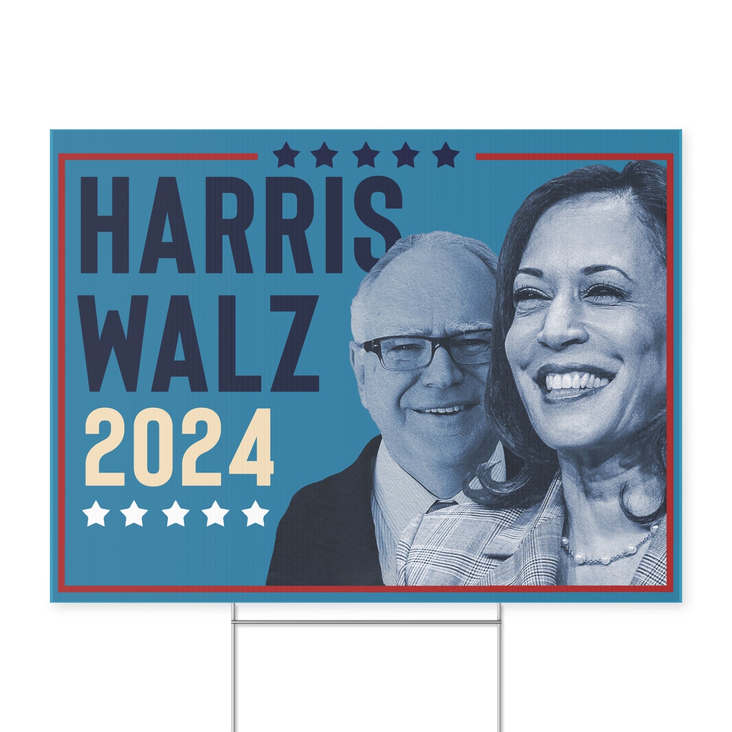 Kamala Harris Walz VP, Tim Walz VP Pick, Harris 2024 Yard Sign with Stand, Kamala Sign, Not Going Back, Lawn Sign 18" x 24"