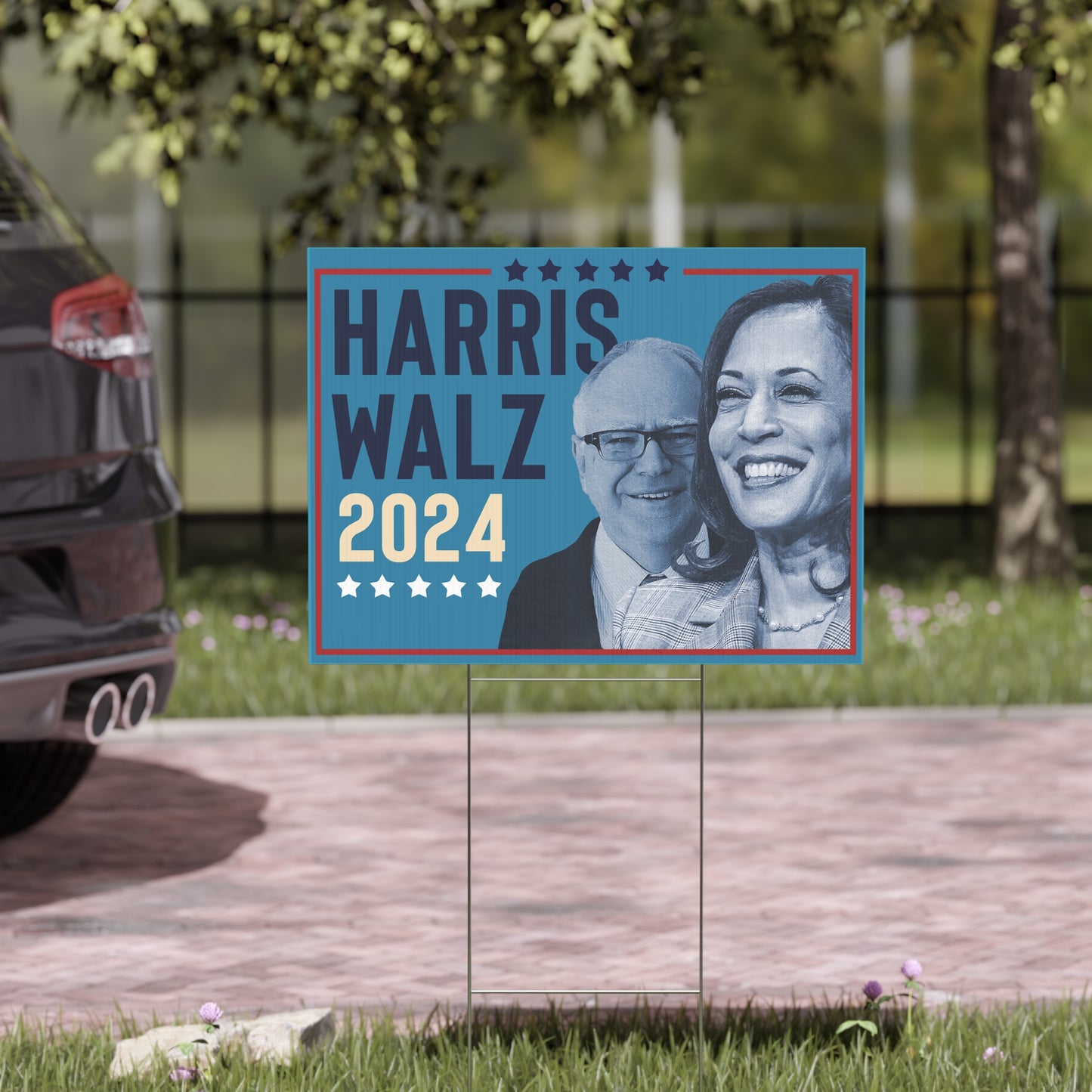 Kamala Harris Walz VP, Tim Walz VP Pick, Harris 2024 Yard Sign with Stand, Kamala Sign, Not Going Back, Lawn Sign 18" x 24"