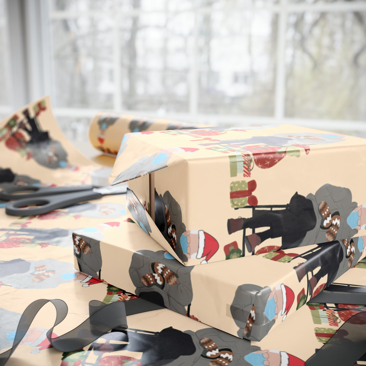 Bernie Sanders Mittens Meme Christmas Gift Wrap - Funny Bernie Wrapping Paper for Christmas