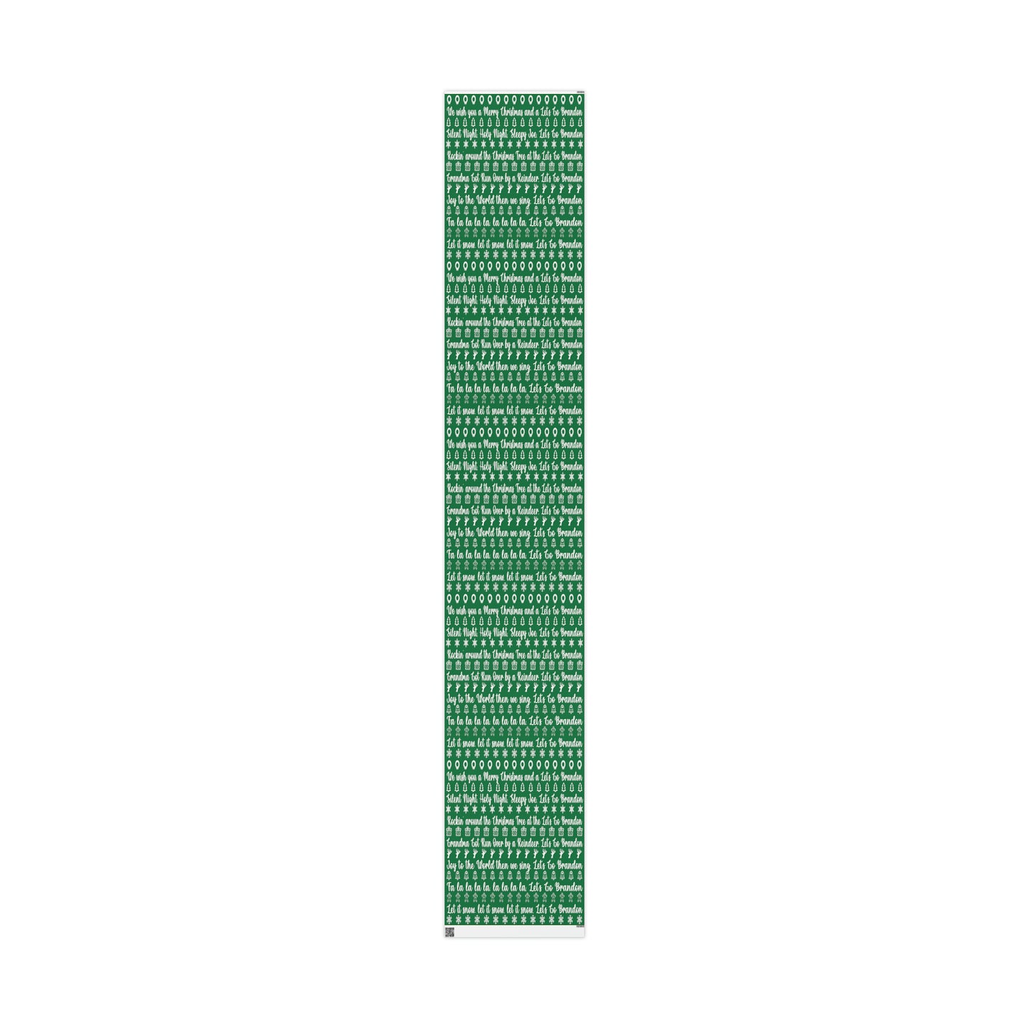 Funny Let's Go Brandon Christmas Gift Wrap Green - Brandon Trump Gift Wrap Funny Green Wrapping Paper