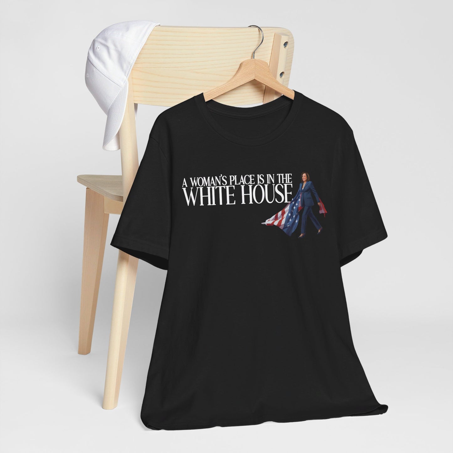 Woman's Place is in the White House, Madam President Kamala Harris, Bella Canvas 3001 Unisex T-Shirt, Kamala Shirt, Kamala DNC Shirt, Kamala