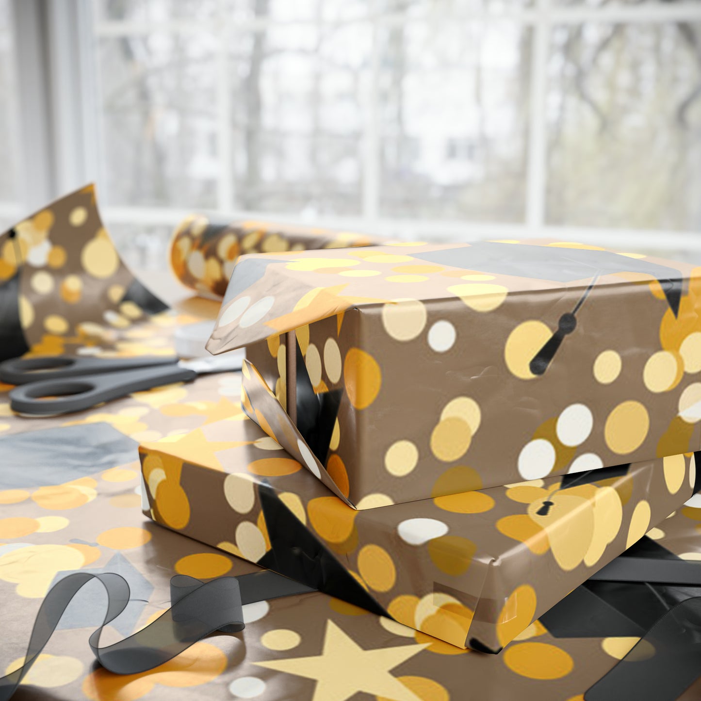 Gold Graduation Gift Wrapping Paper - Graduate Gift - Congratulations Graduates