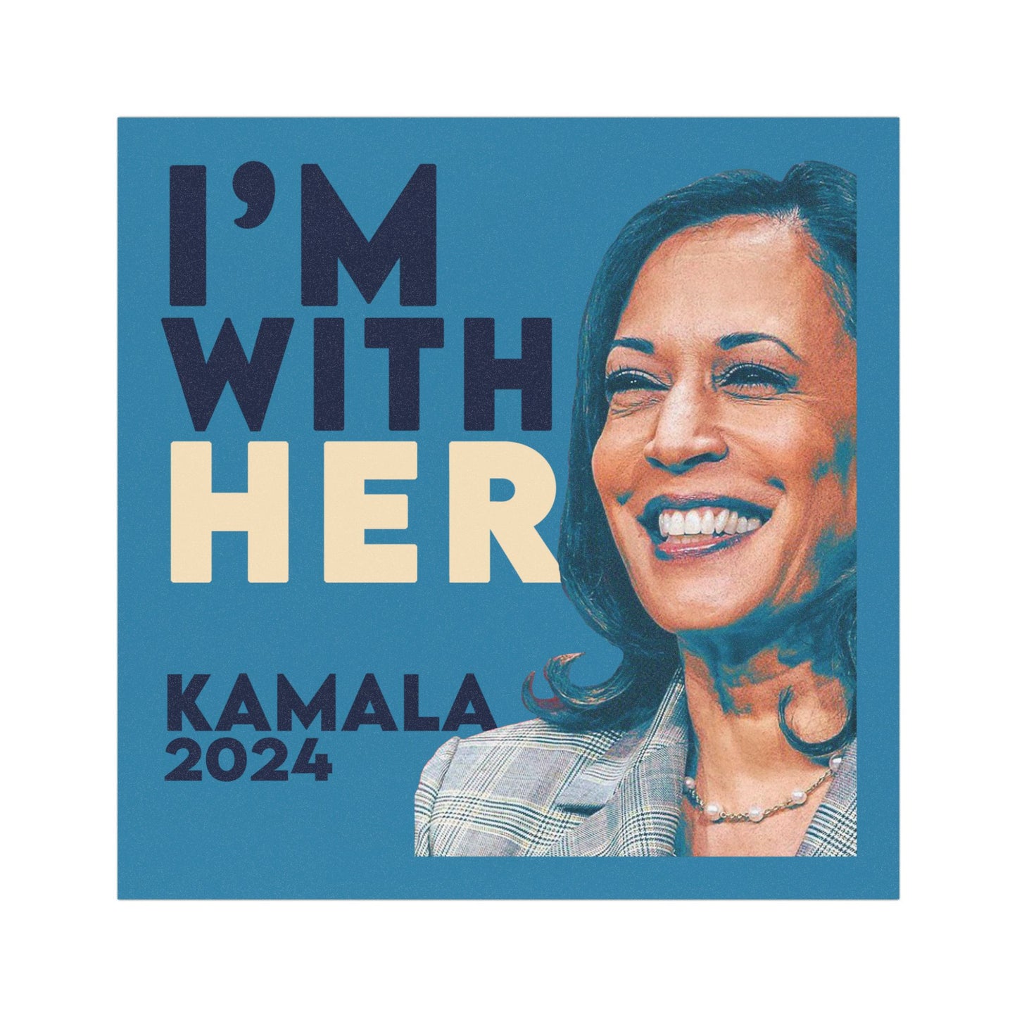 I'm With Her, Kamala Harris Magnet, Durable Vinyl Weatherproof Magnet, Kamala Bumper Magnet, Kamala 2024 Car Magnet, I'm With Kamala 2024