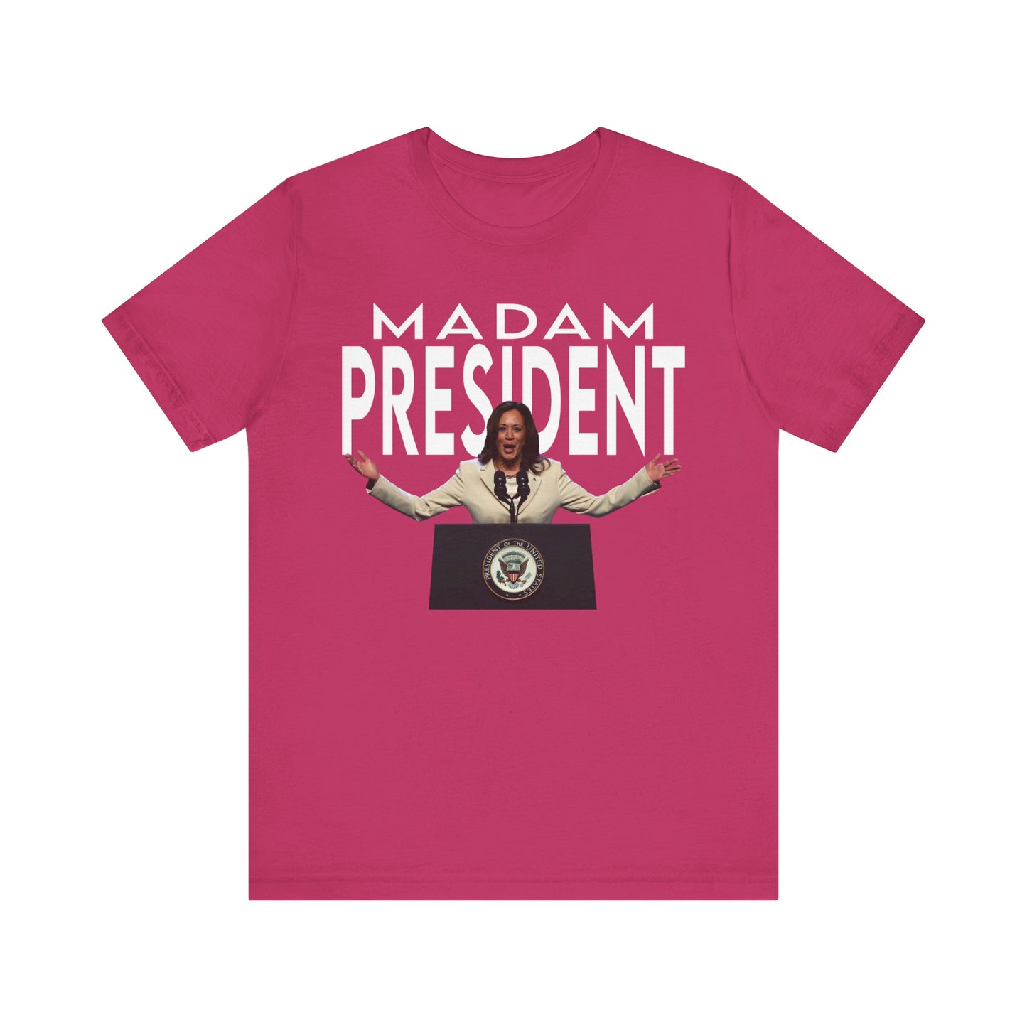 Madam President Kamala Harris, Bella Canvas 3001 Unisex T-Shirt, Kamala Shirt, Kamala DNC Shirt - Anti Trump, Democracy Shirt, Kamala Shirt