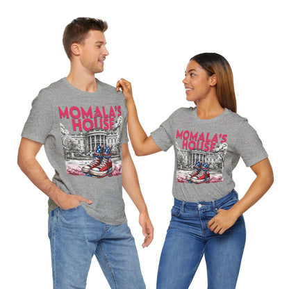 Momala, Momala's House, Madam President Kamala, Bella Canvas 3001 Unisex T-Shirt, Kamala Shirt, Kamala DNC Shirt, Kamala Chucks Pearls