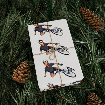 Let's Go Brandon Wrapping Paper - Hilarious Gift Wrap Biden Falling off Bike Christmas Gift Wrap